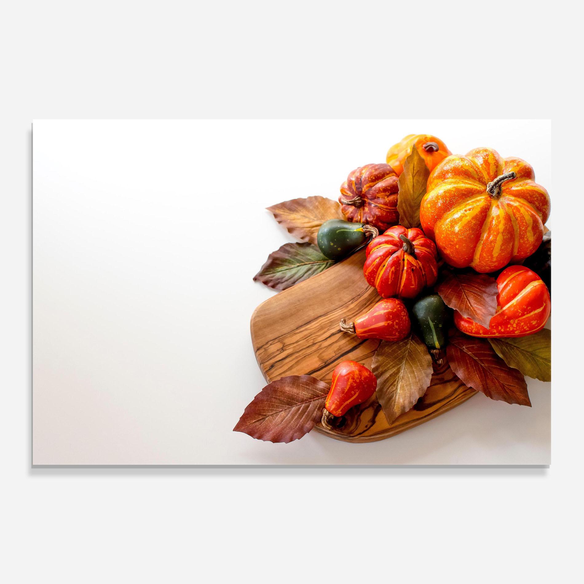 Стъклена картина Autumn Pumpkins mockup 0