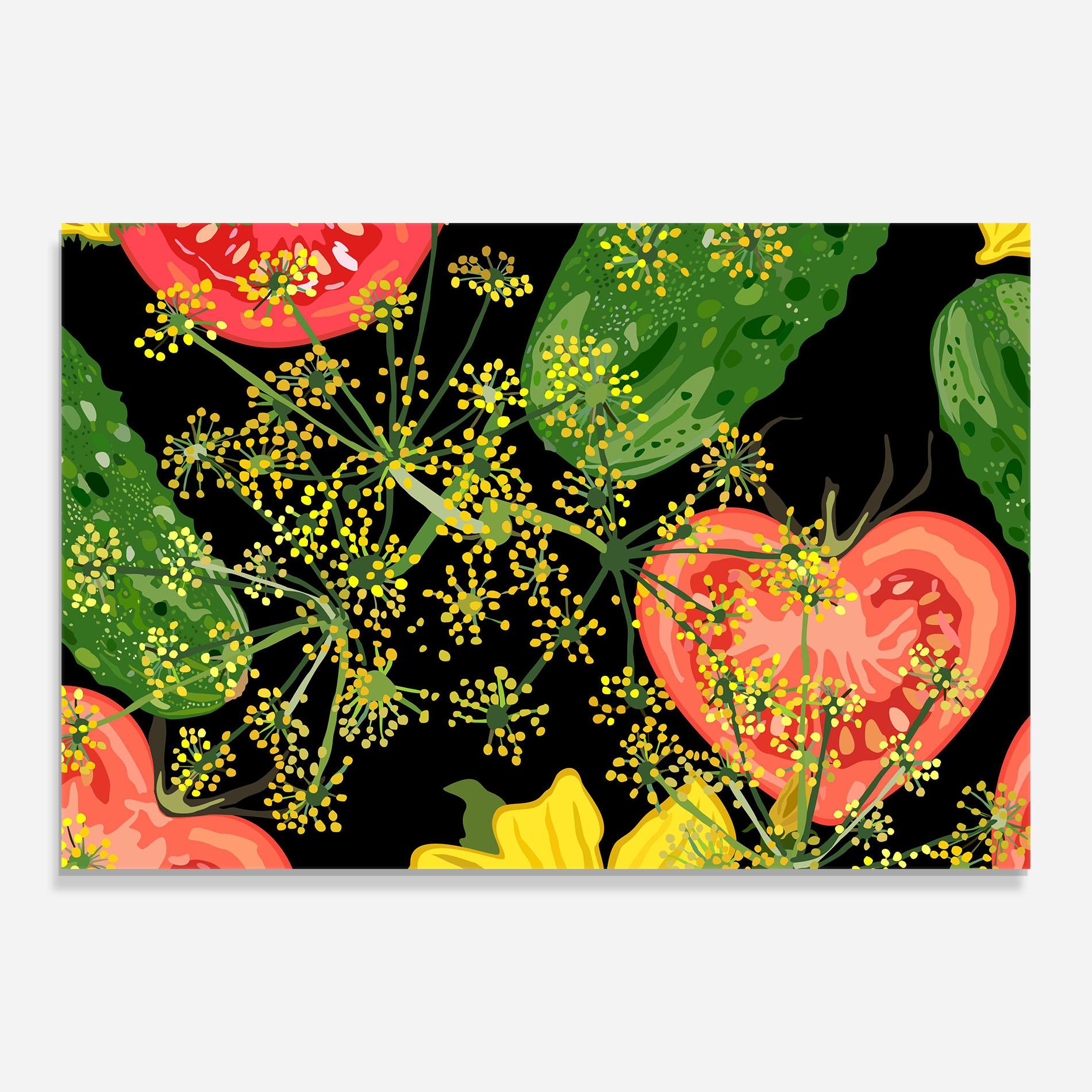 Стъклена картина Heart Tomato mockup 0