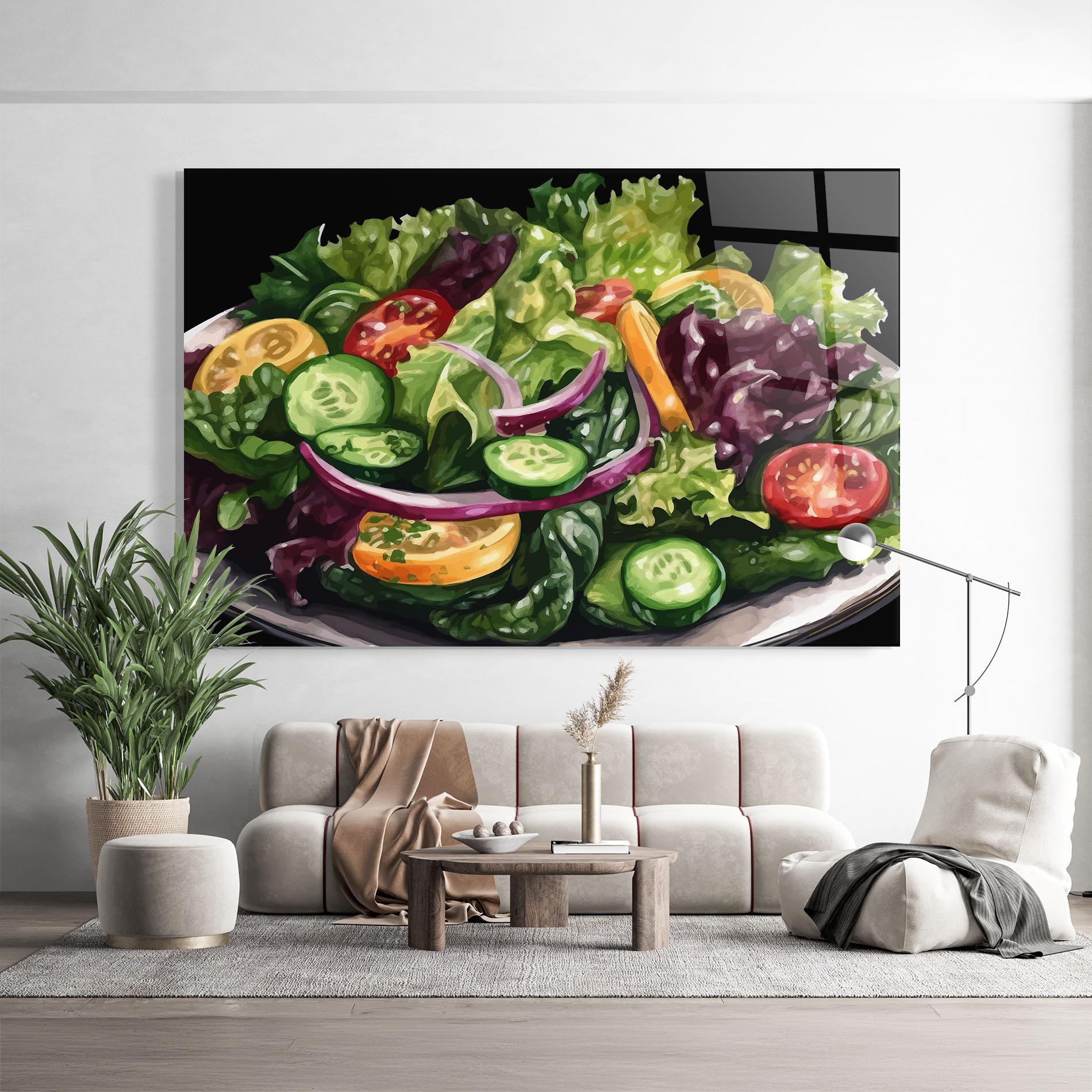 Стъклена картина Cucumber Salad mockup 9