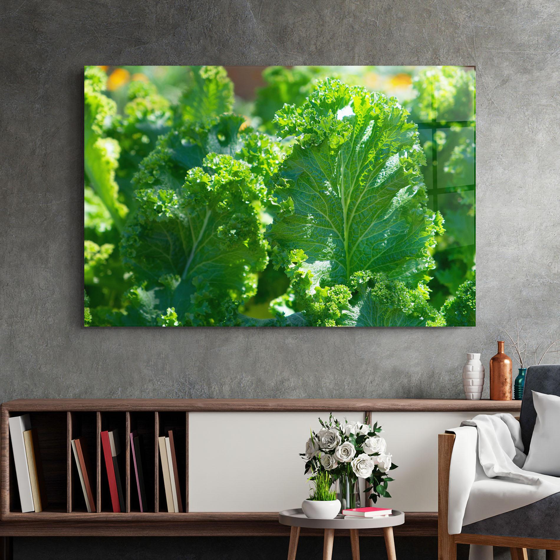 Стъклена картина Lettuce View mockup 2