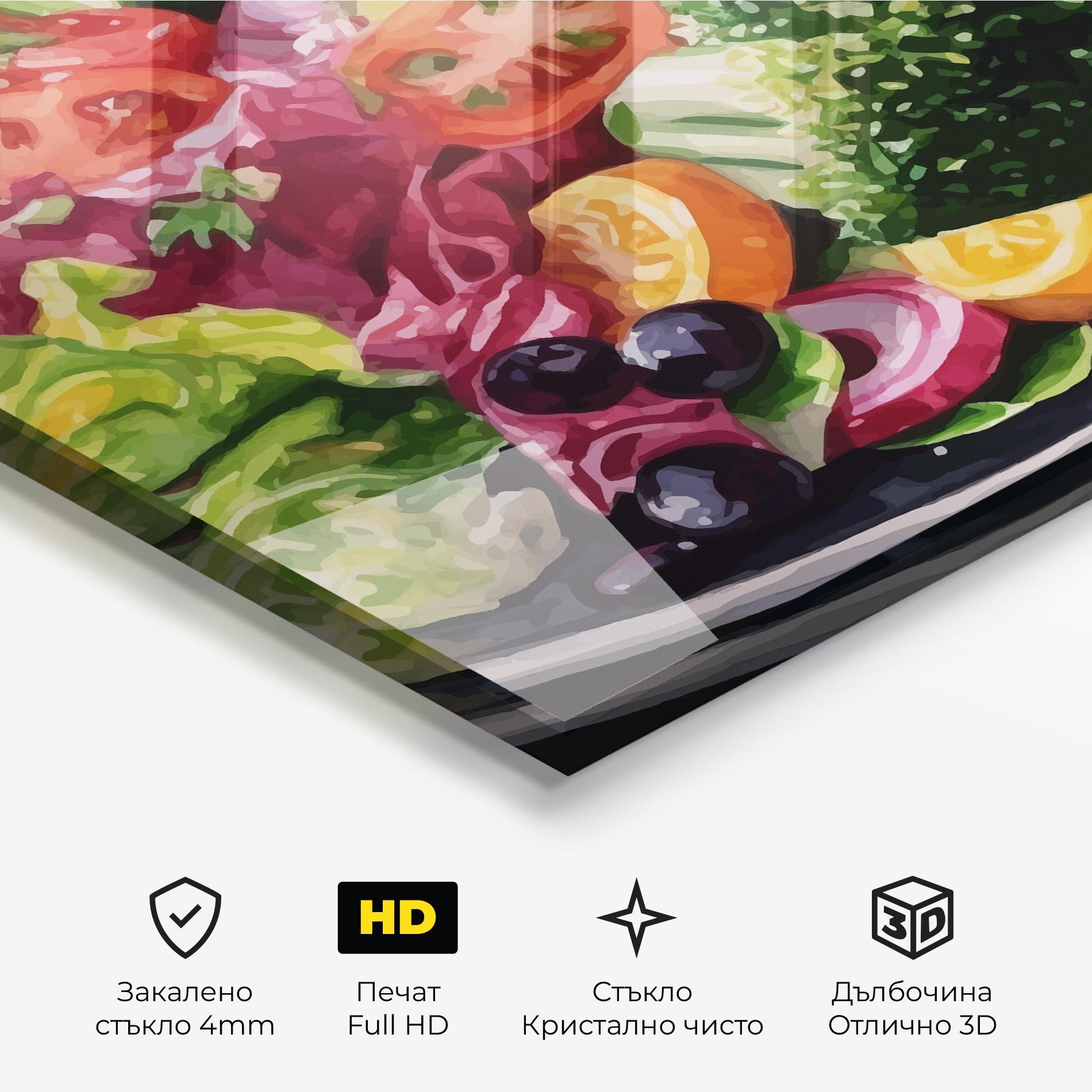 Стъклена картина Healthy Tomato Food mockup 3