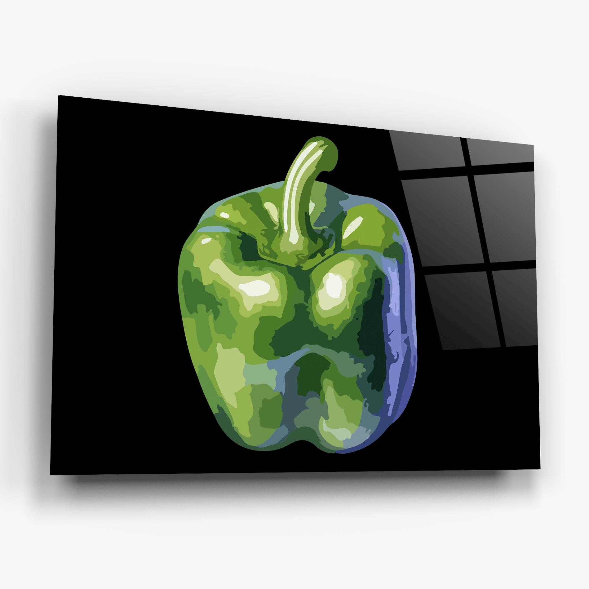 Стъклена картина Bellpepper Green mockup 6
