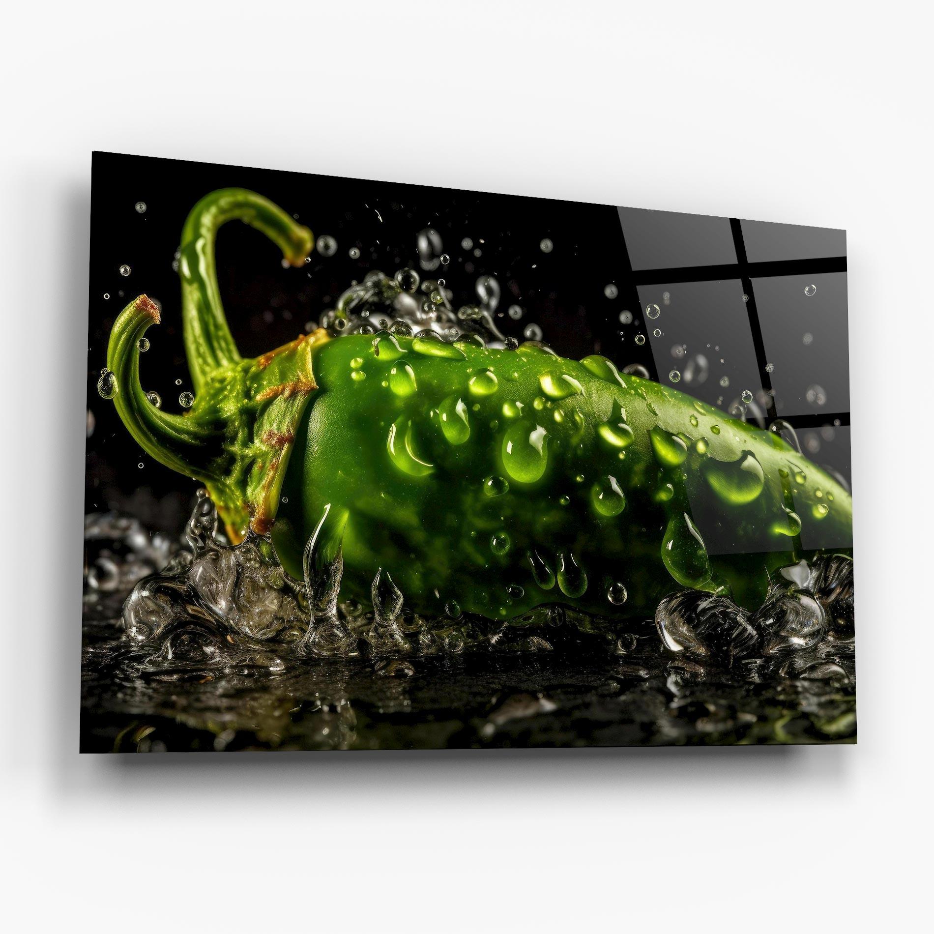 Стъклена картина Chili Splash mockup 6