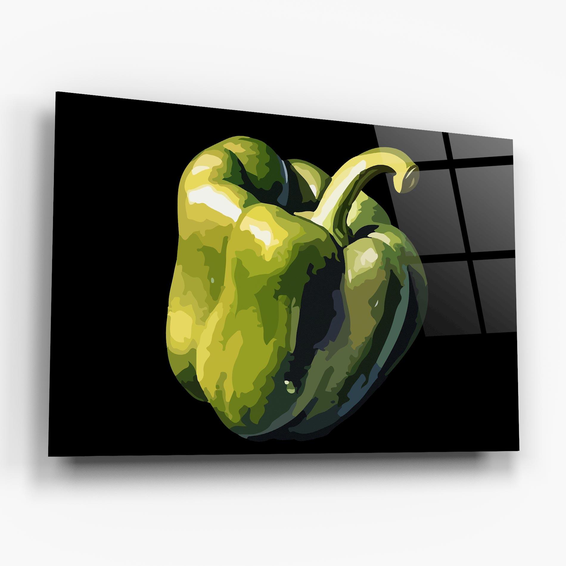 Стъклена картина Cool Bellpepper mockup 6