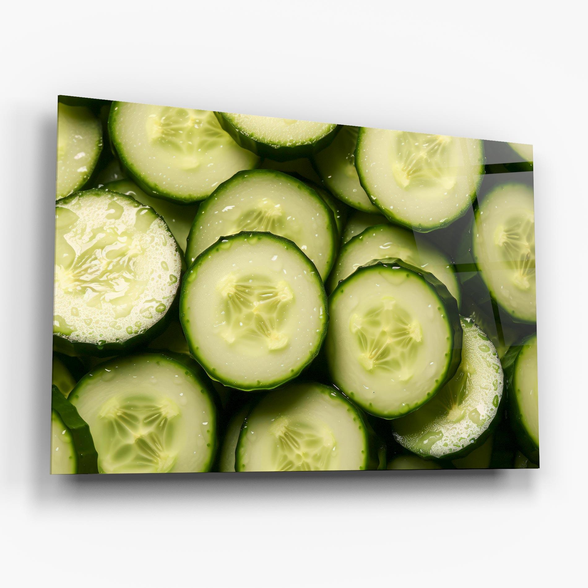 Стъклена картина Fresh Cucumber mockup 6