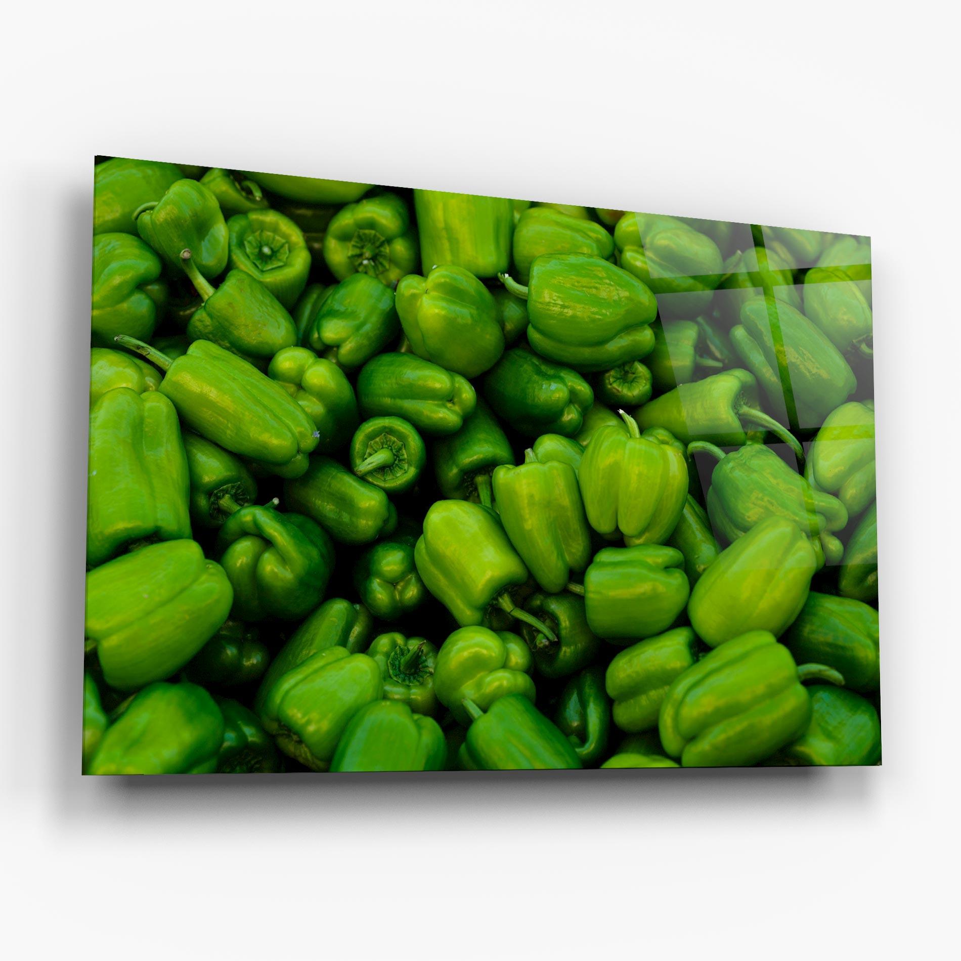 Стъклена картина Green Bellpepper mockup 6