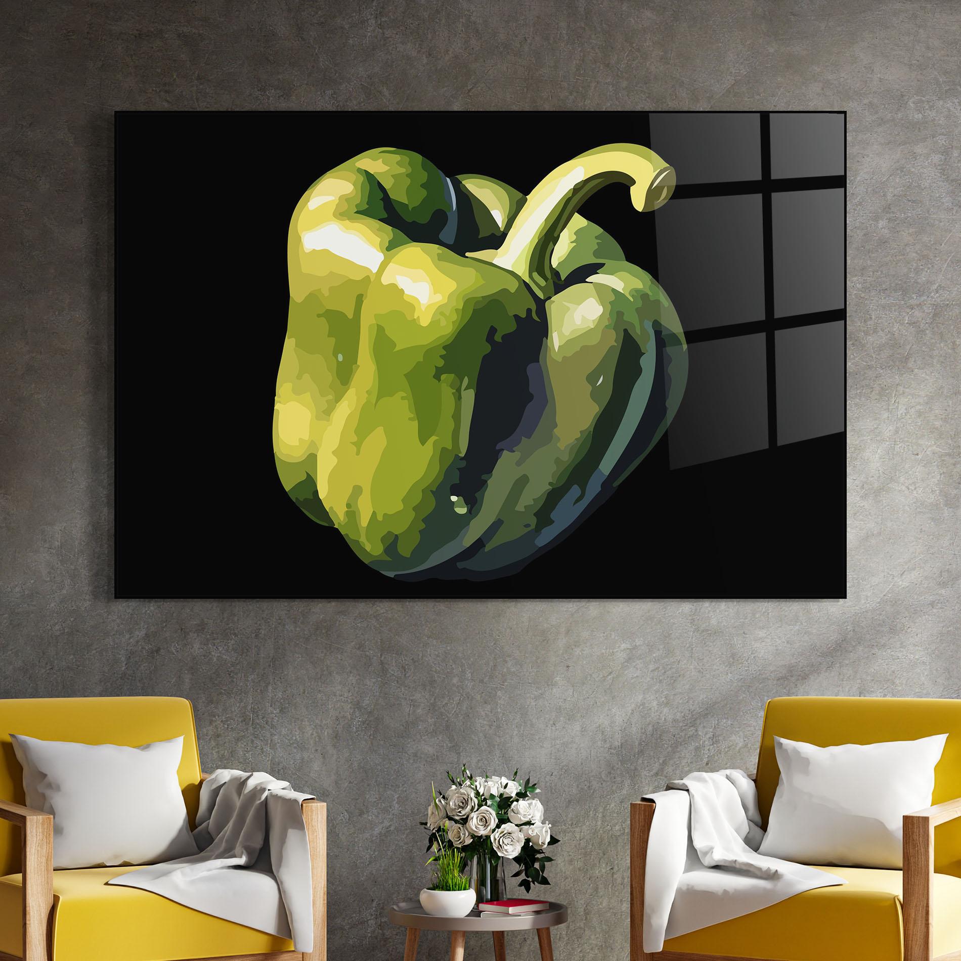 Стъклена картина Cool Bellpepper mockup 4