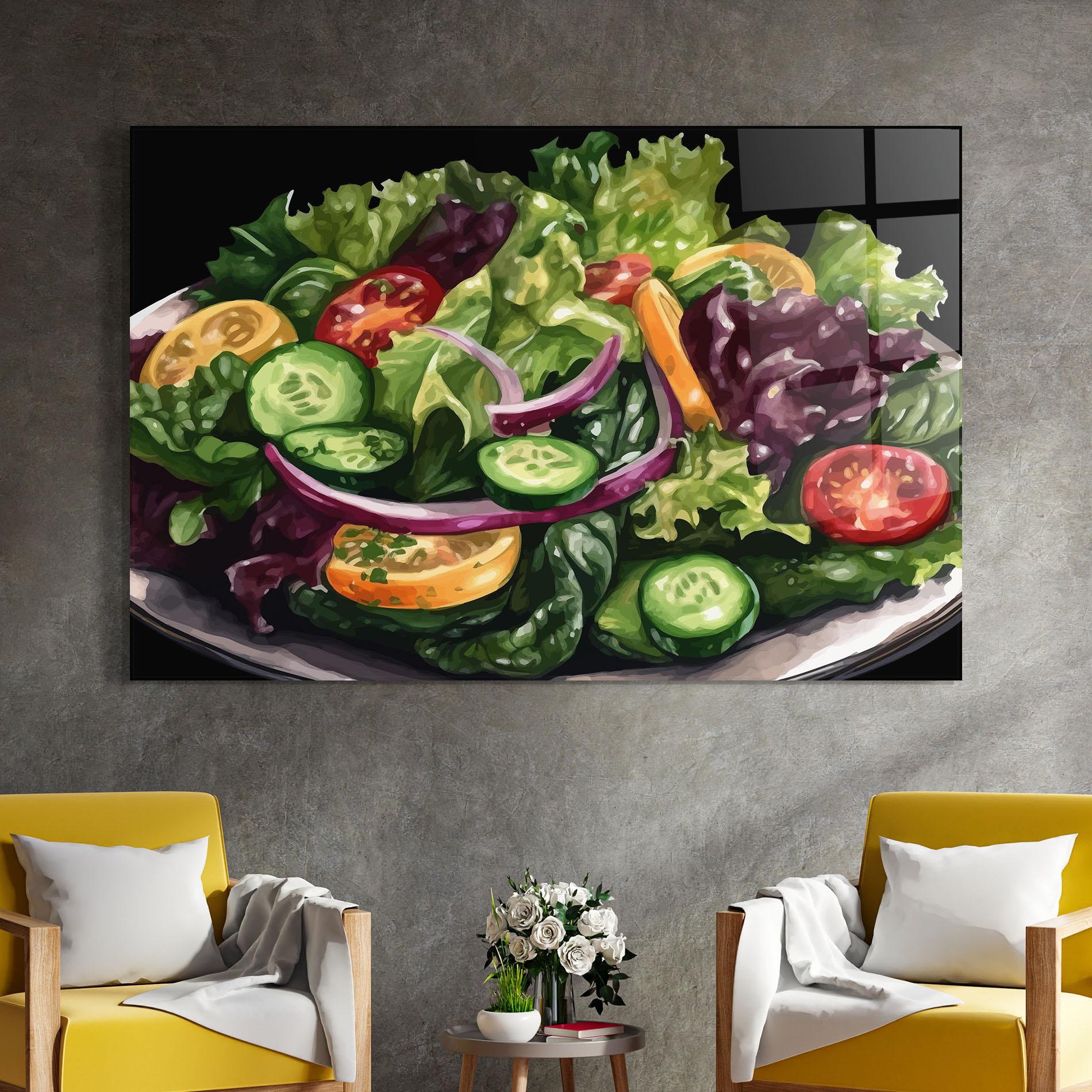 Стъклена картина Cucumber Salad mockup 4