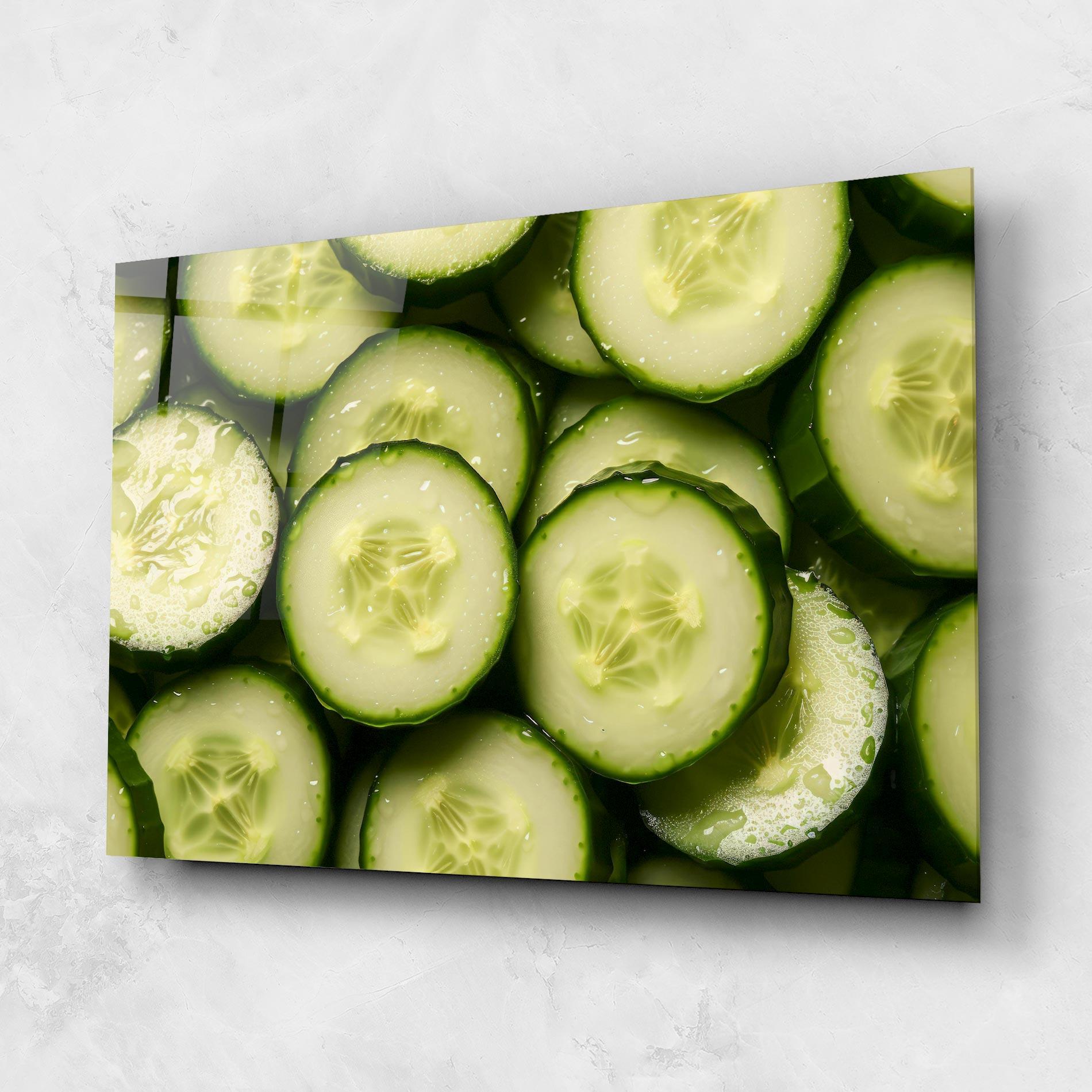 Стъклена картина Fresh Cucumber mockup 1