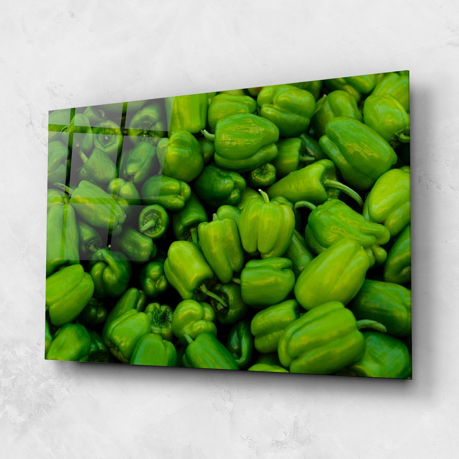 Стъклена картина Green Bellpepper mockup 1