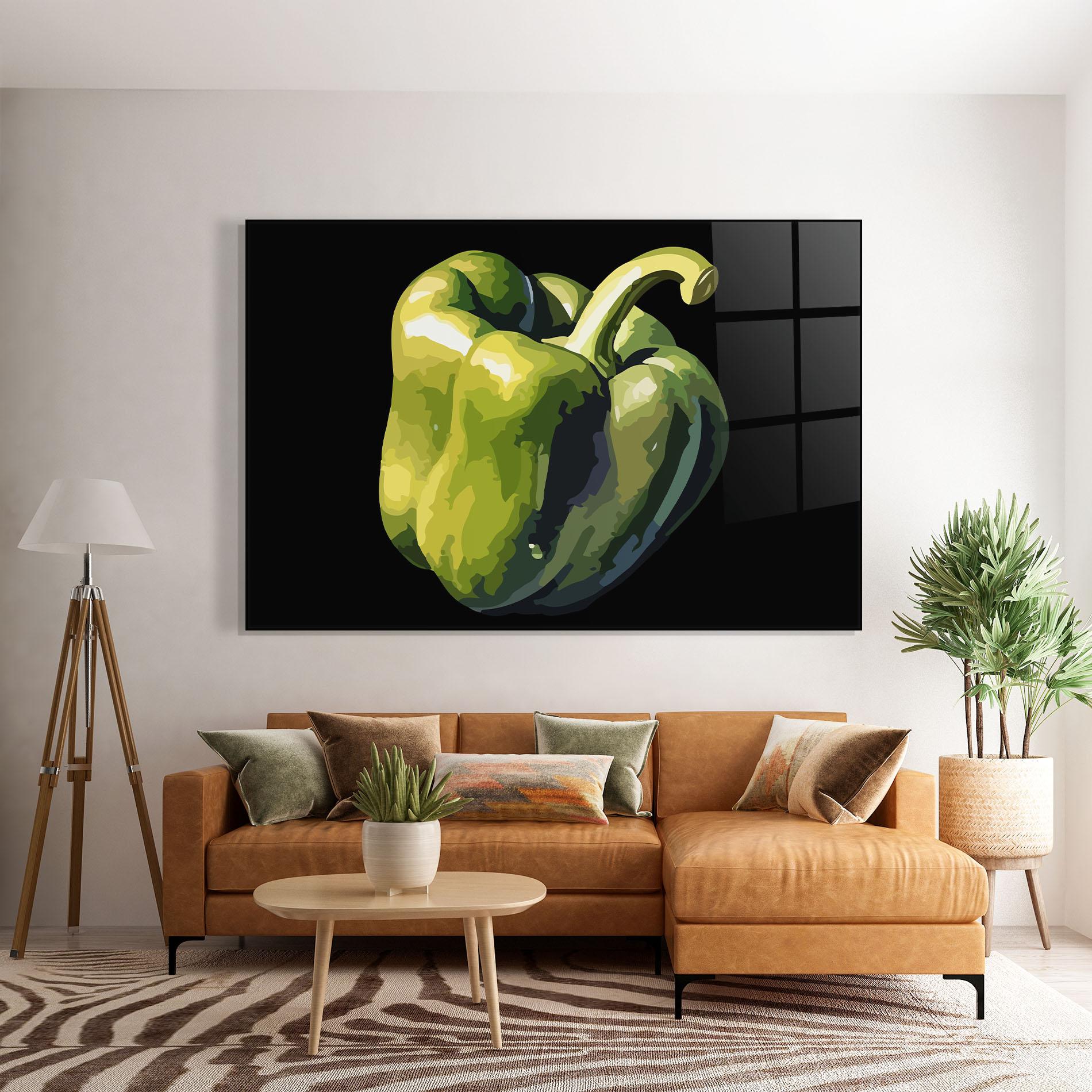 Стъклена картина Cool Bellpepper mockup 7