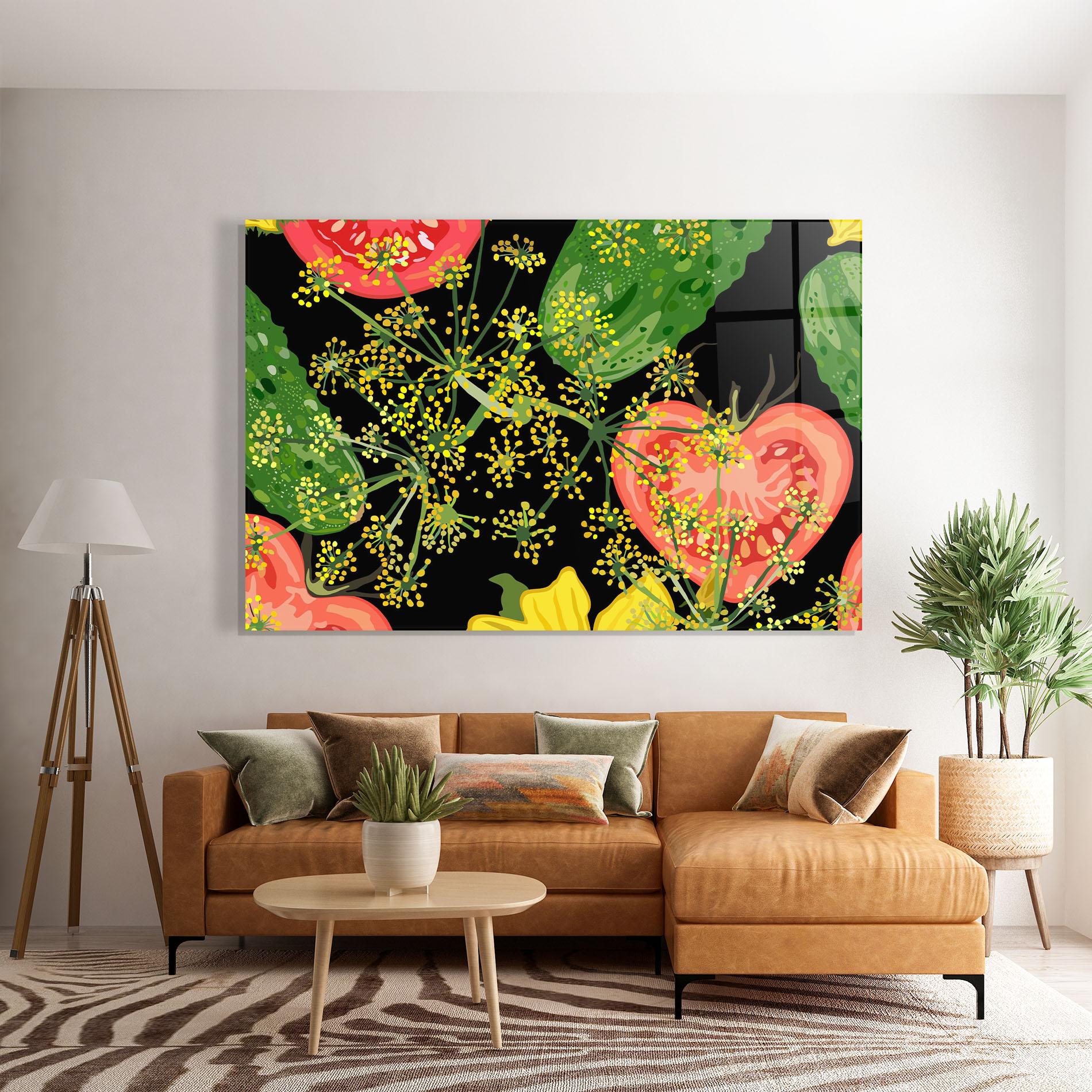 Стъклена картина Heart Tomato mockup 7