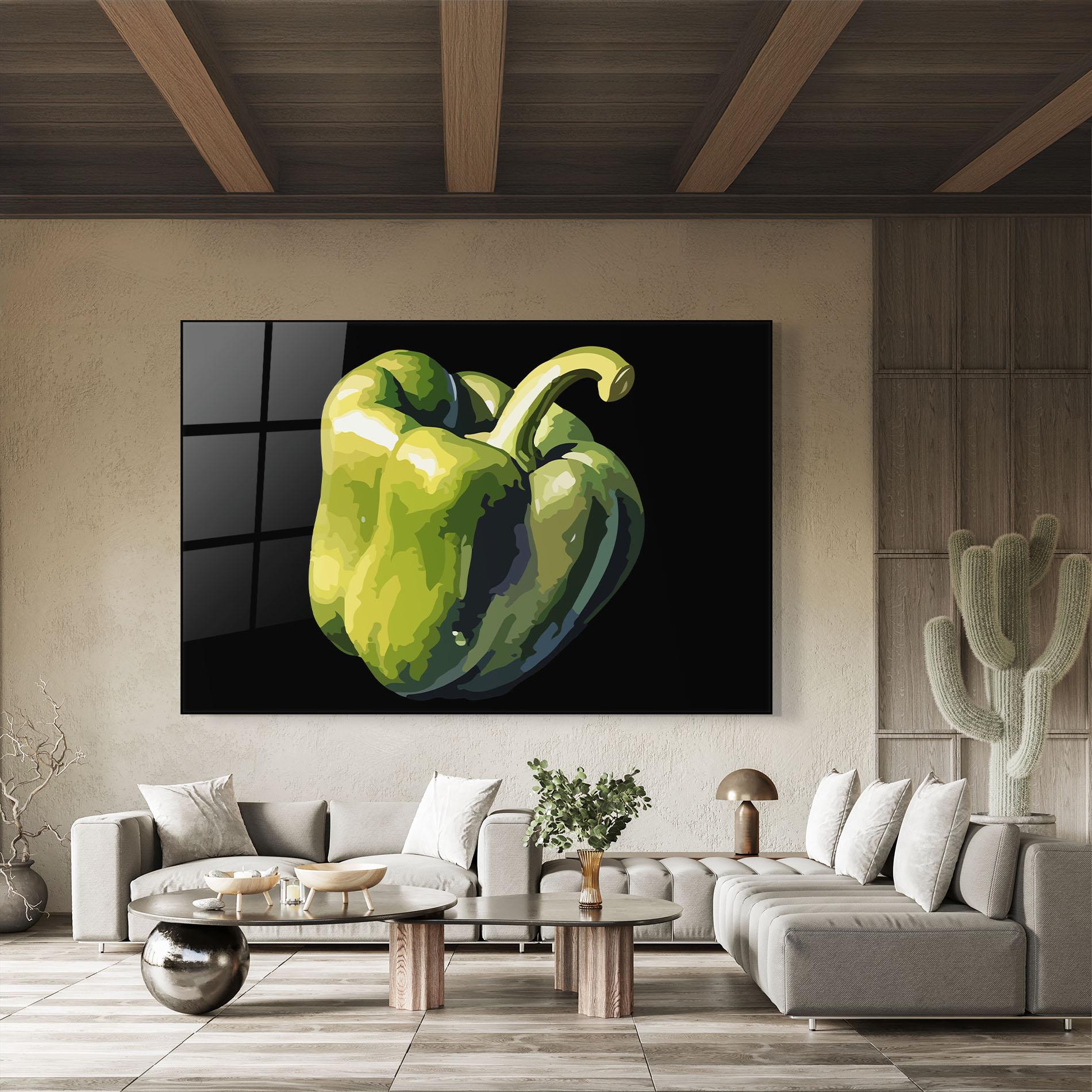 Стъклена картина Cool Bellpepper mockup 8