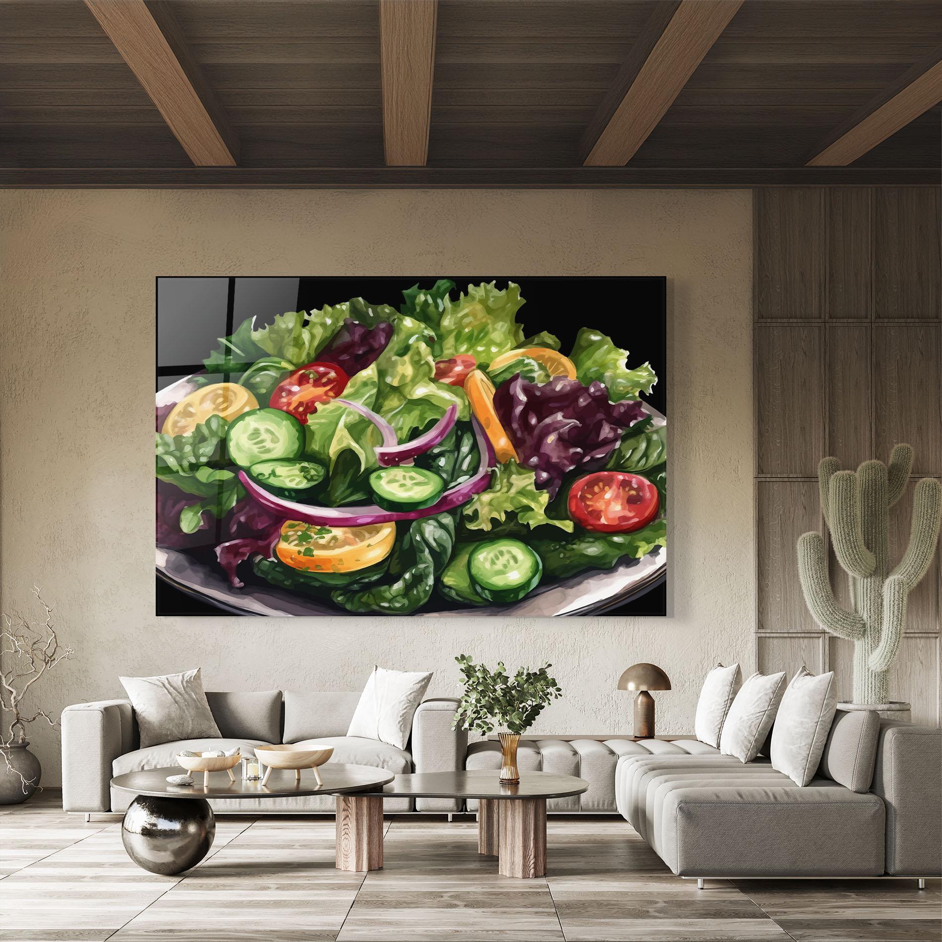 Стъклена картина Cucumber Salad mockup 8