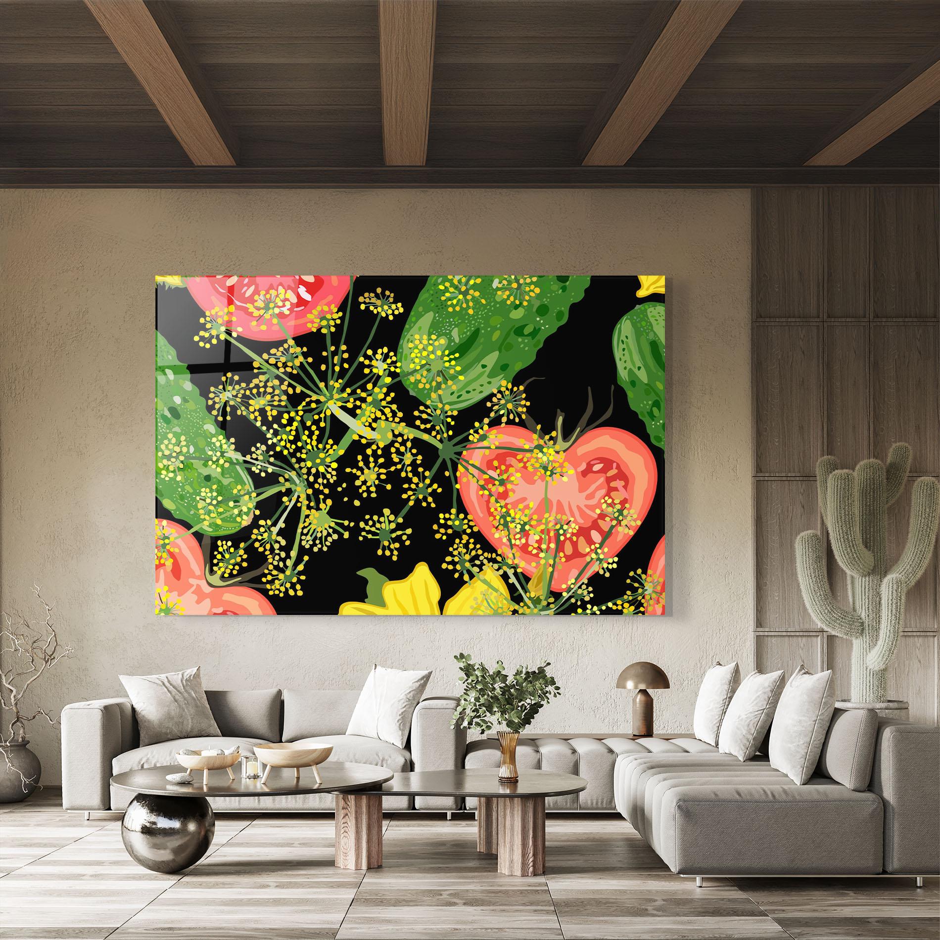 Стъклена картина Heart Tomato mockup 8