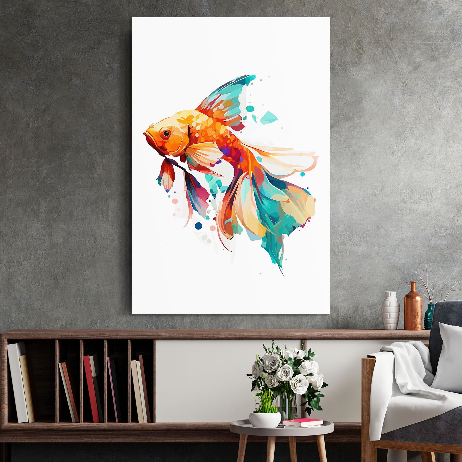 Blue Orange Fish mockup 2