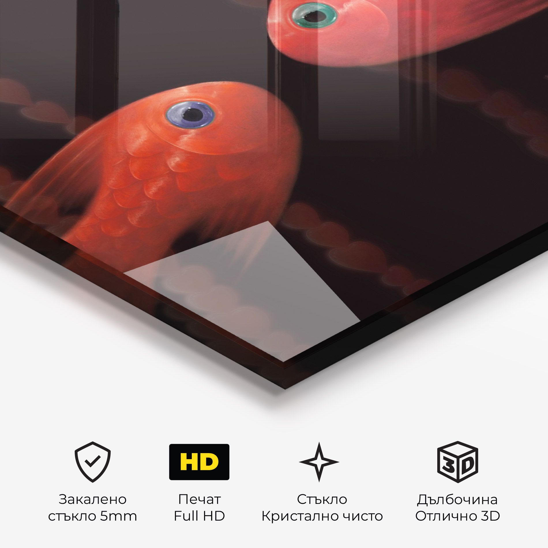 Orange Fish Heart mockup 3