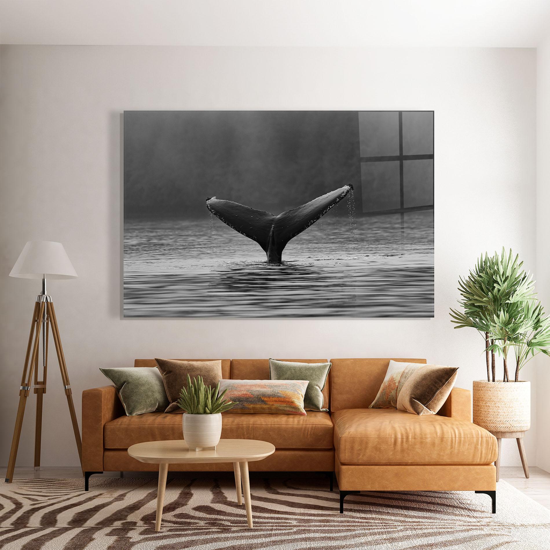 Стъклена картина Grey Tail mockup 7