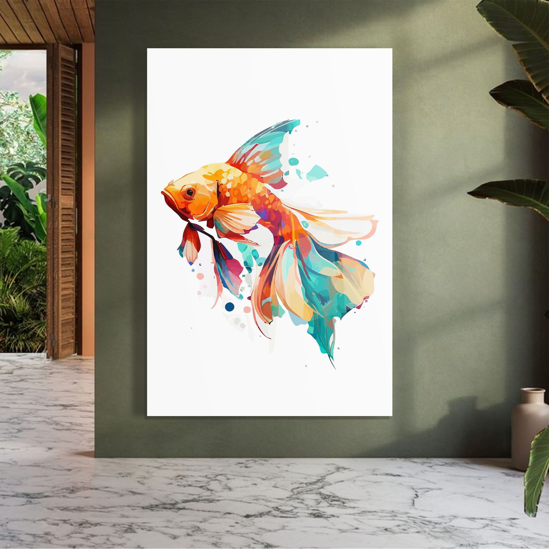 Blue Orange Fish mockup 7