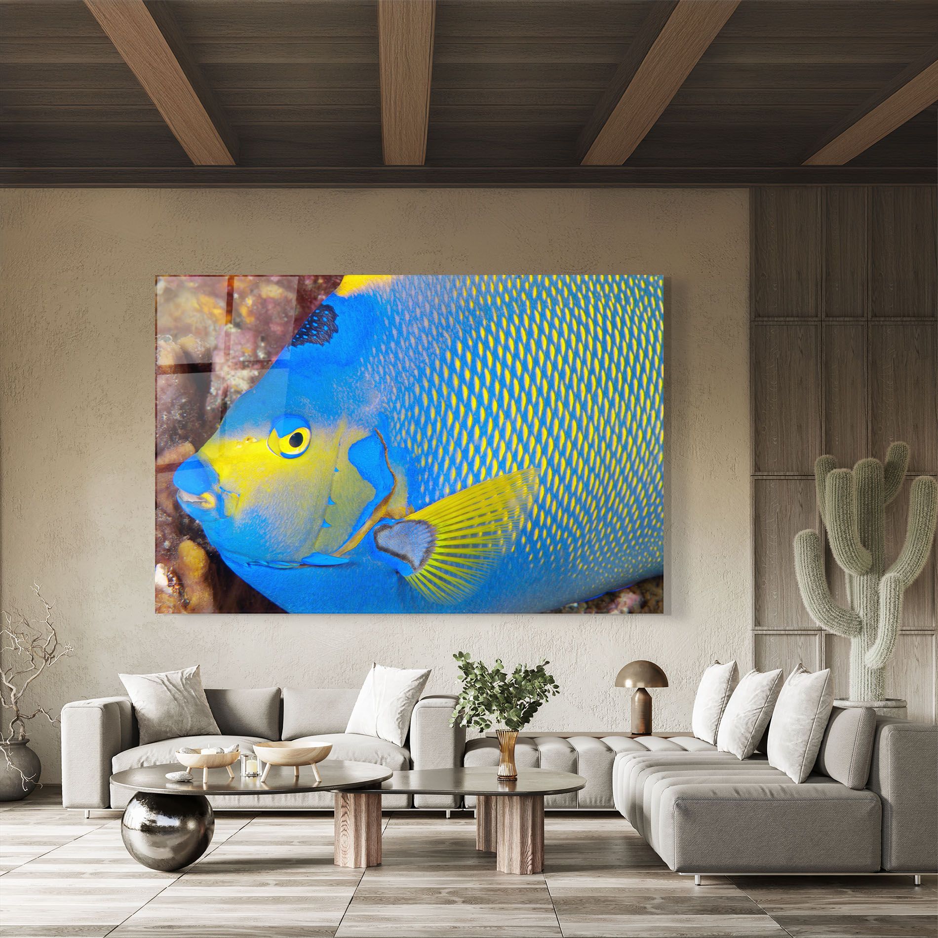 Blue Yellow Fish mockup 8