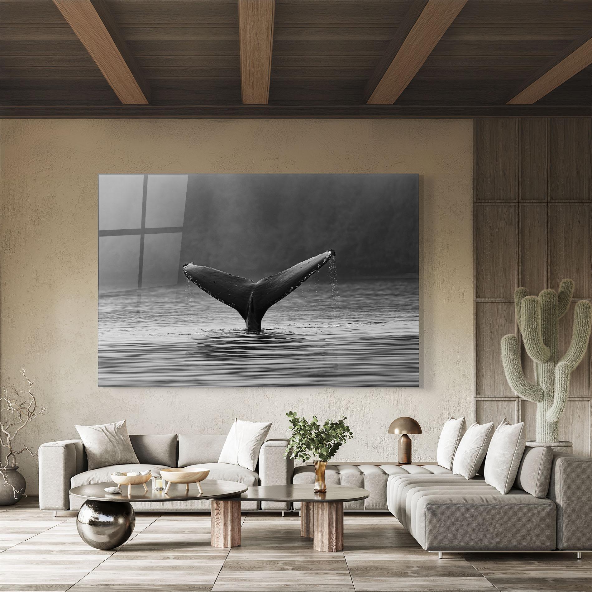 Стъклена картина Grey Tail mockup 8