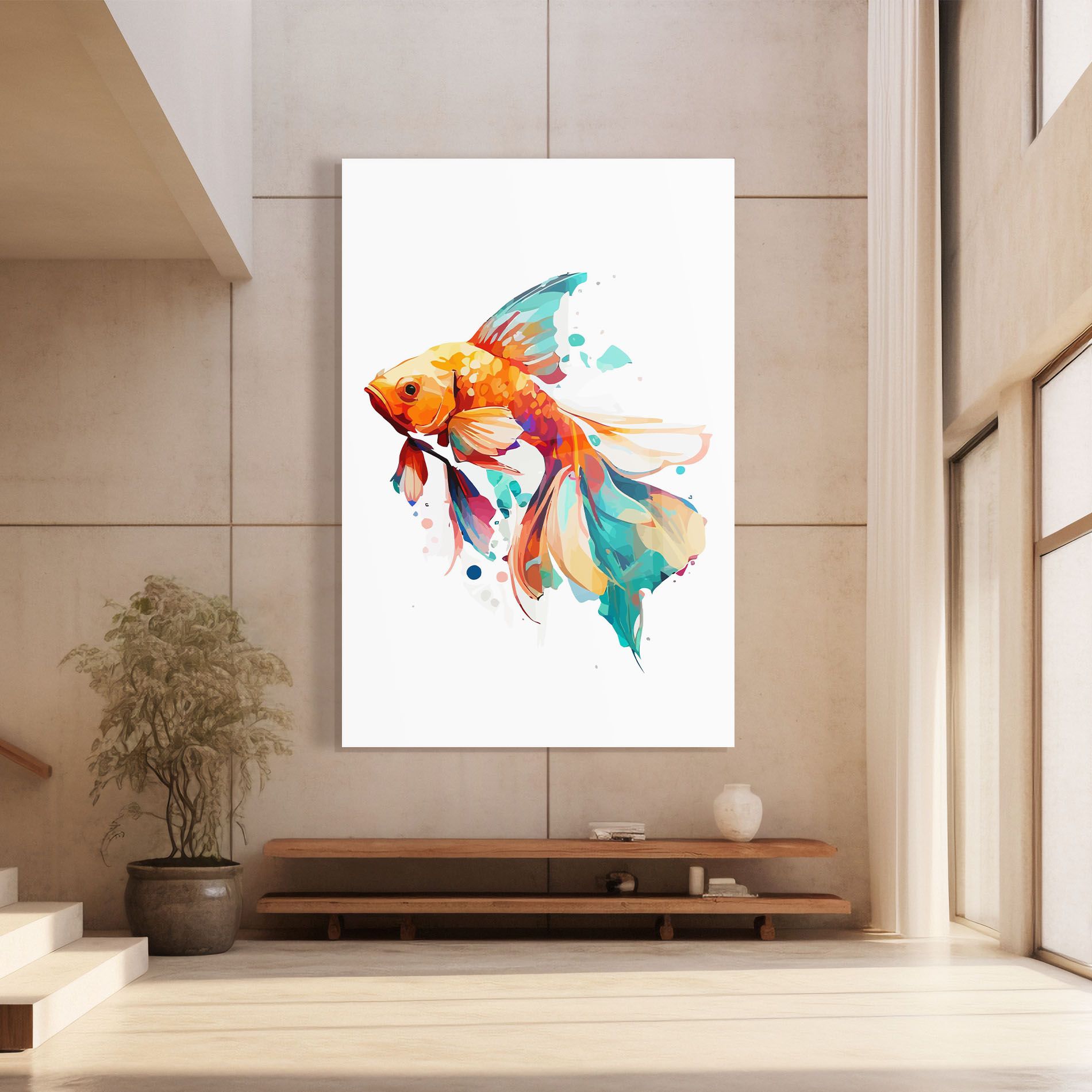 Blue Orange Fish mockup 8