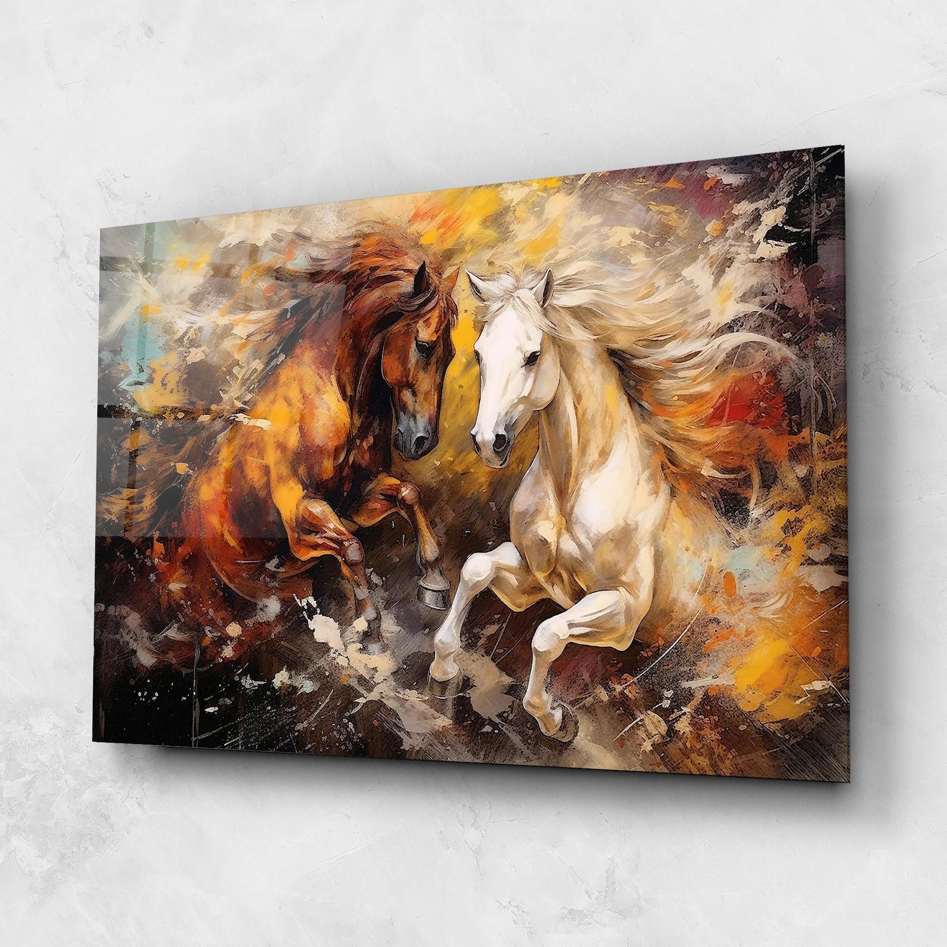 Brown White Horses mockup 1