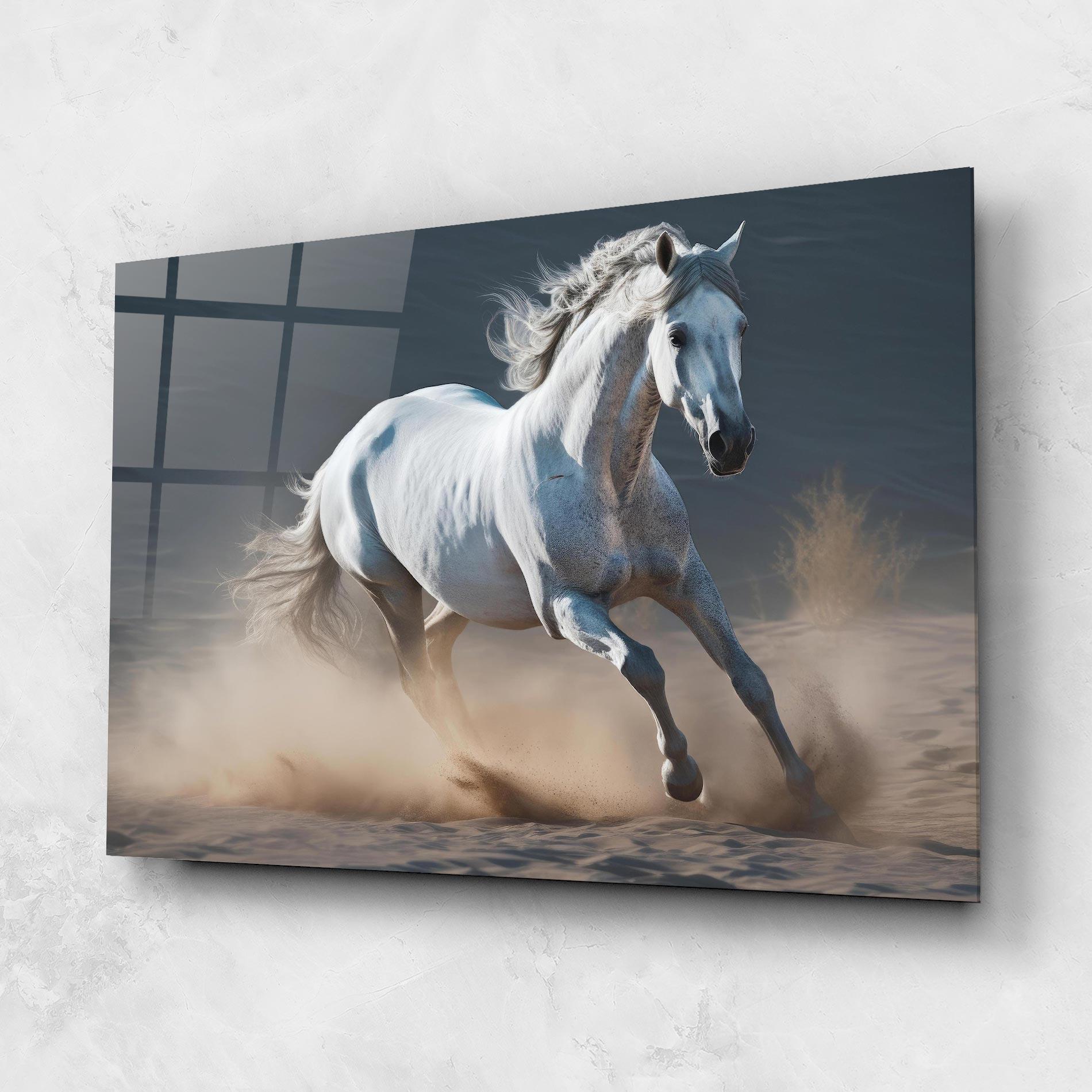 Стъклена картина Desert Horse mockup 1