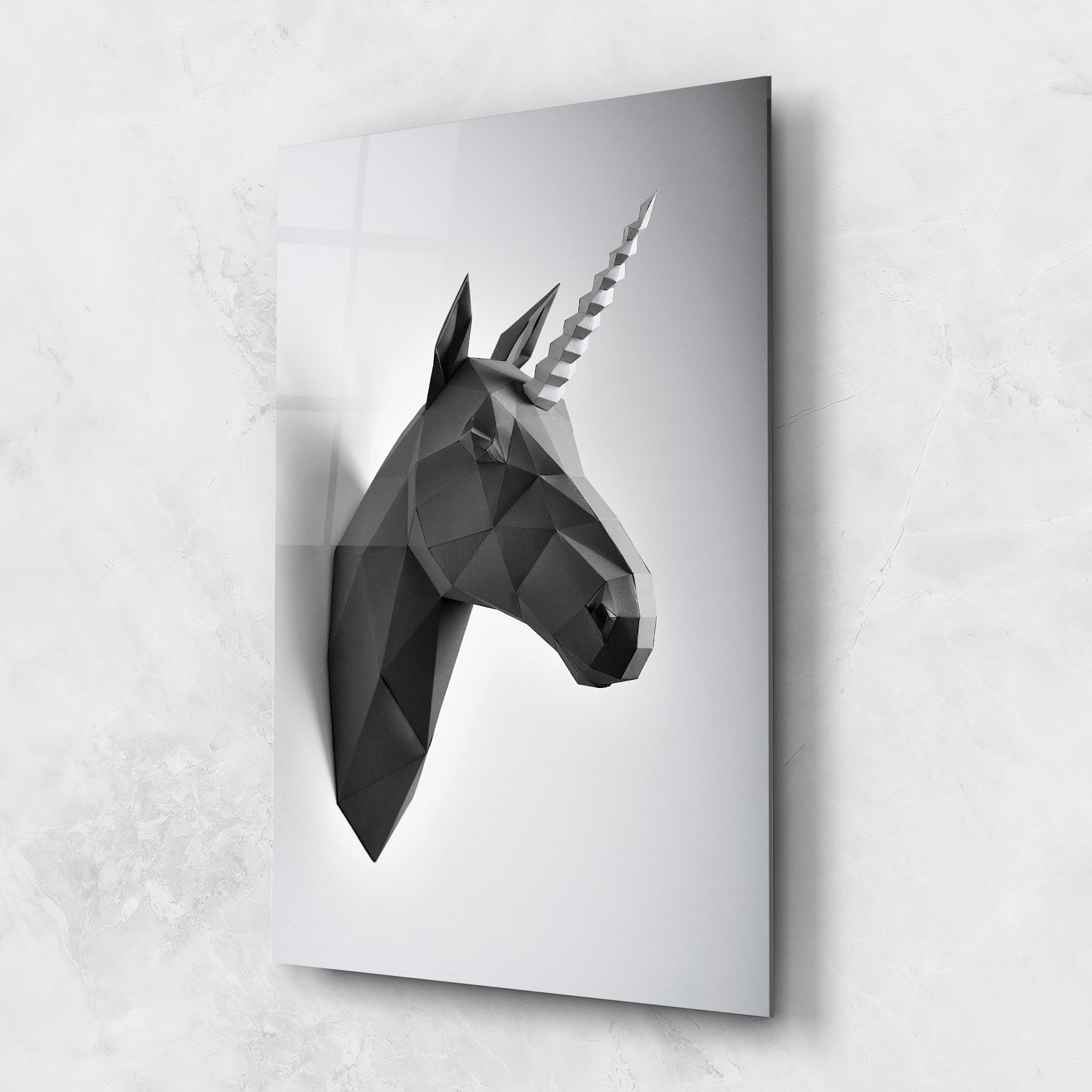 Стъклена картина Geometrical Unicorn mockup 1
