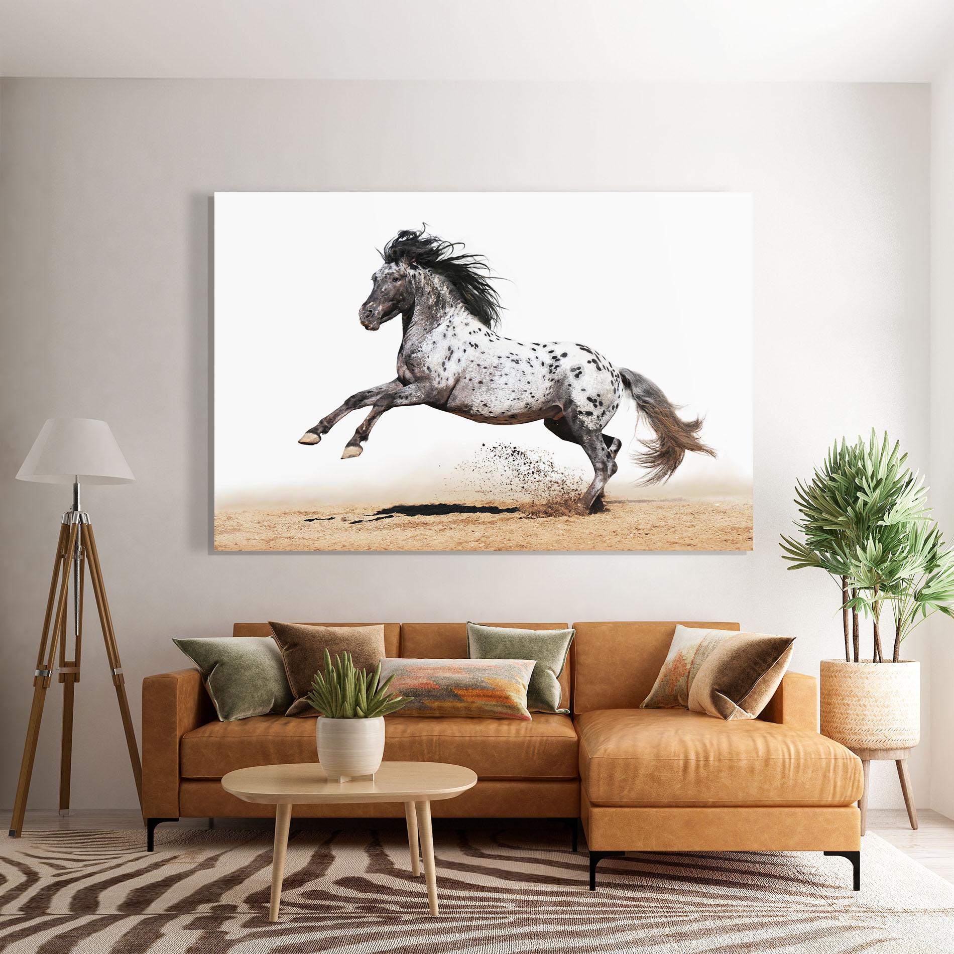 Стъклена картина Appaloosa Horse Running mockup 7