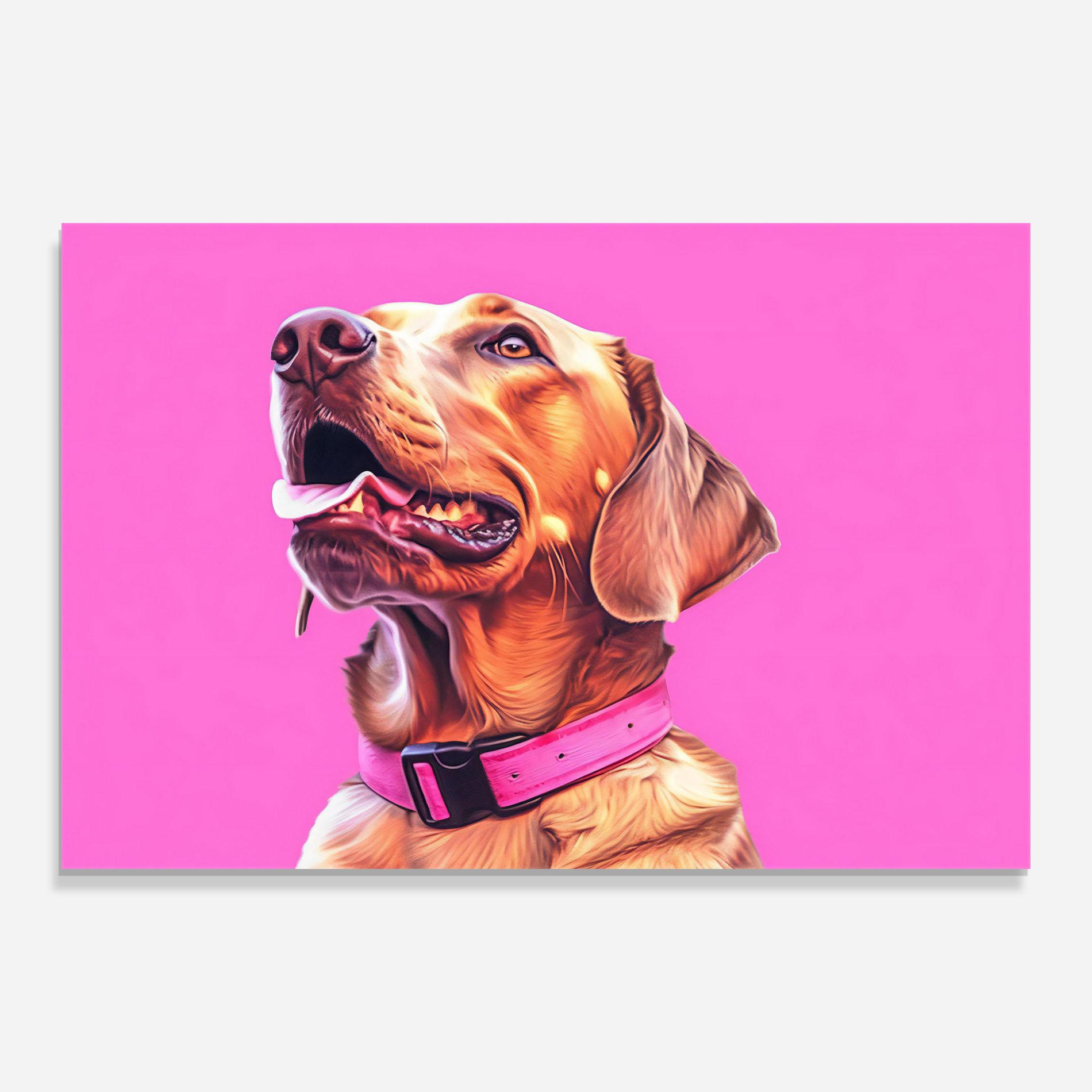 Стъклена картина Cute Retriever Dog mockup 0