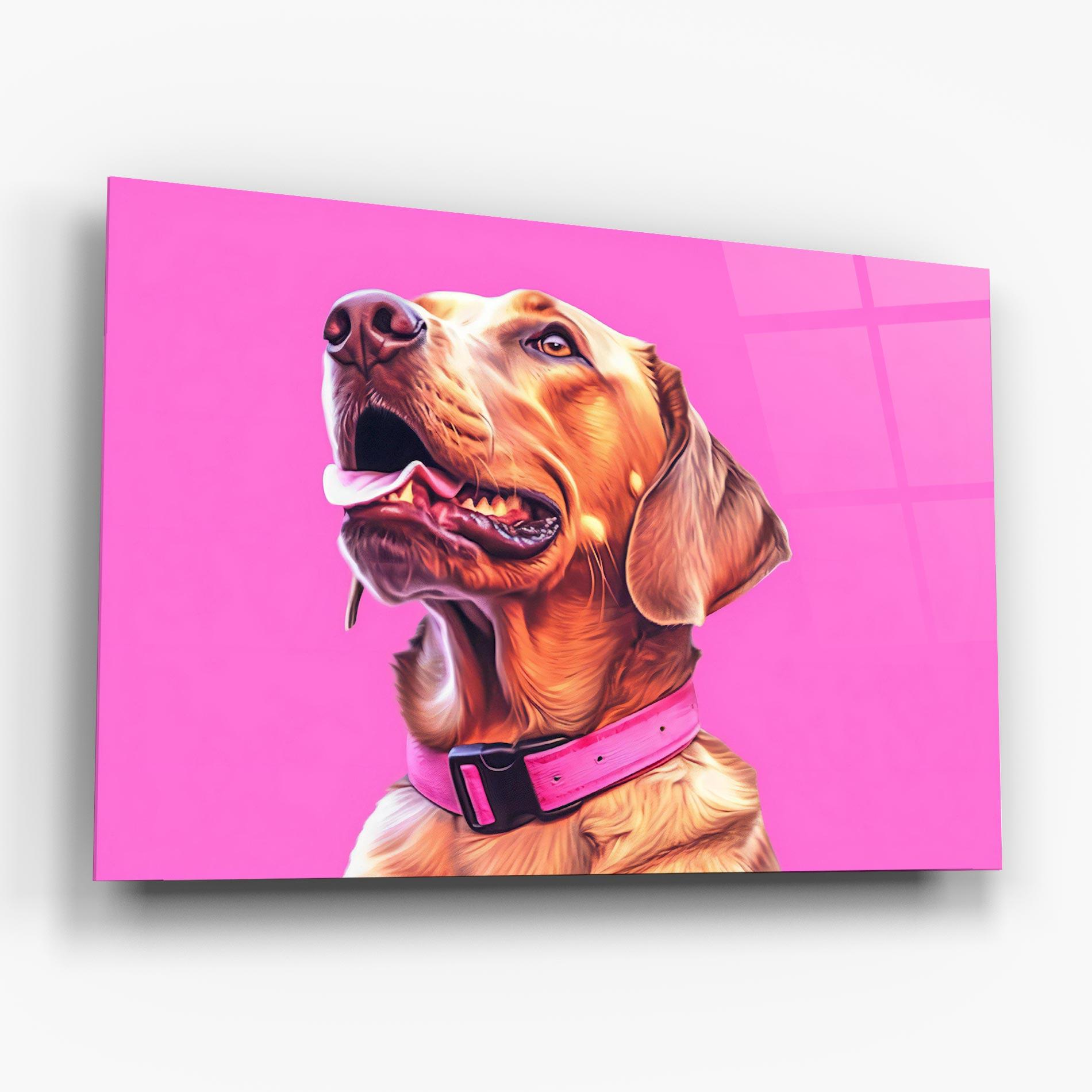 Стъклена картина Cute Retriever Dog mockup 6