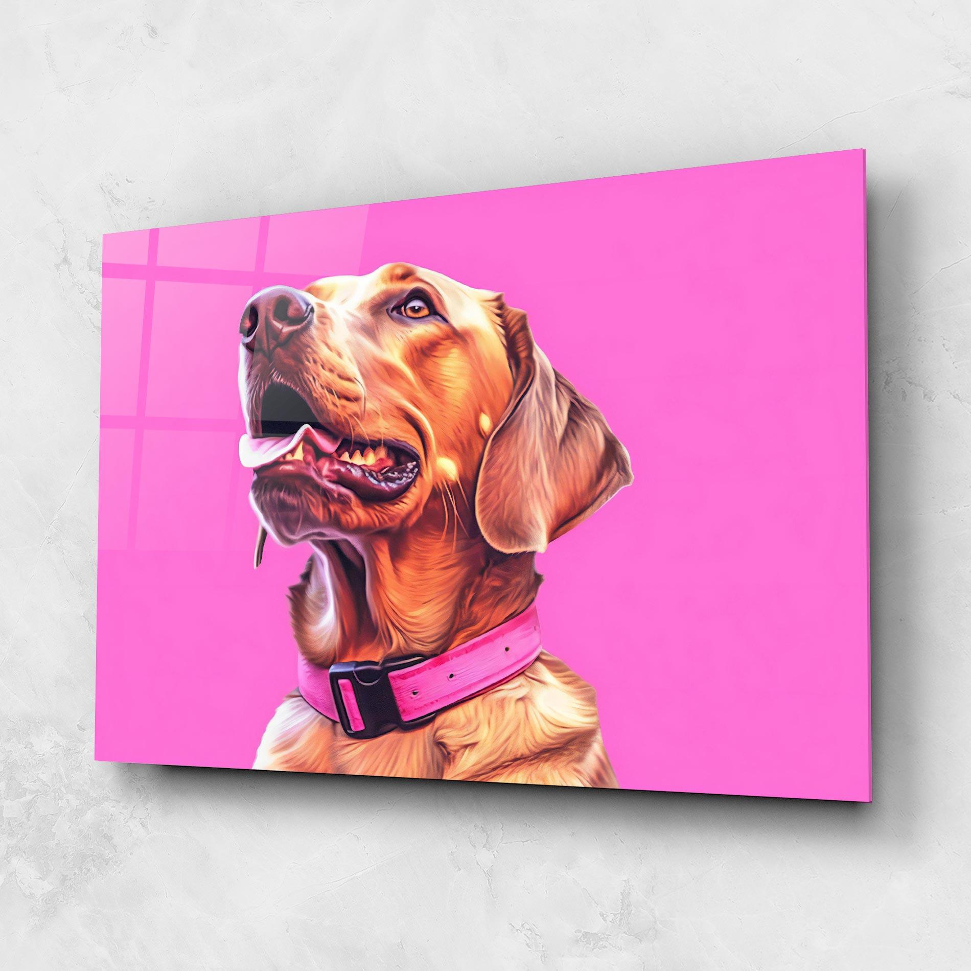 Стъклена картина Cute Retriever Dog mockup 1