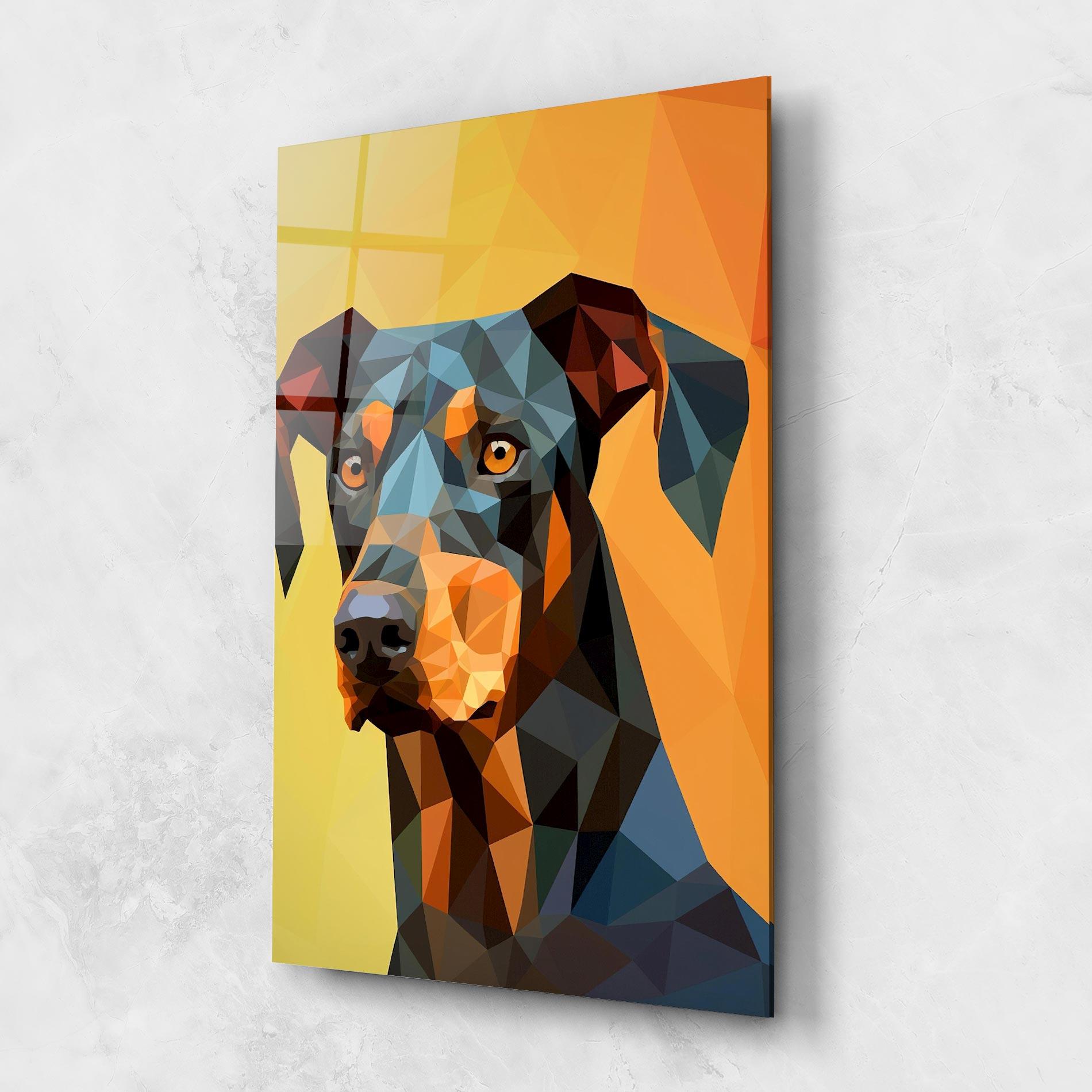 Стъклена картина Digital Art Dog mockup 1