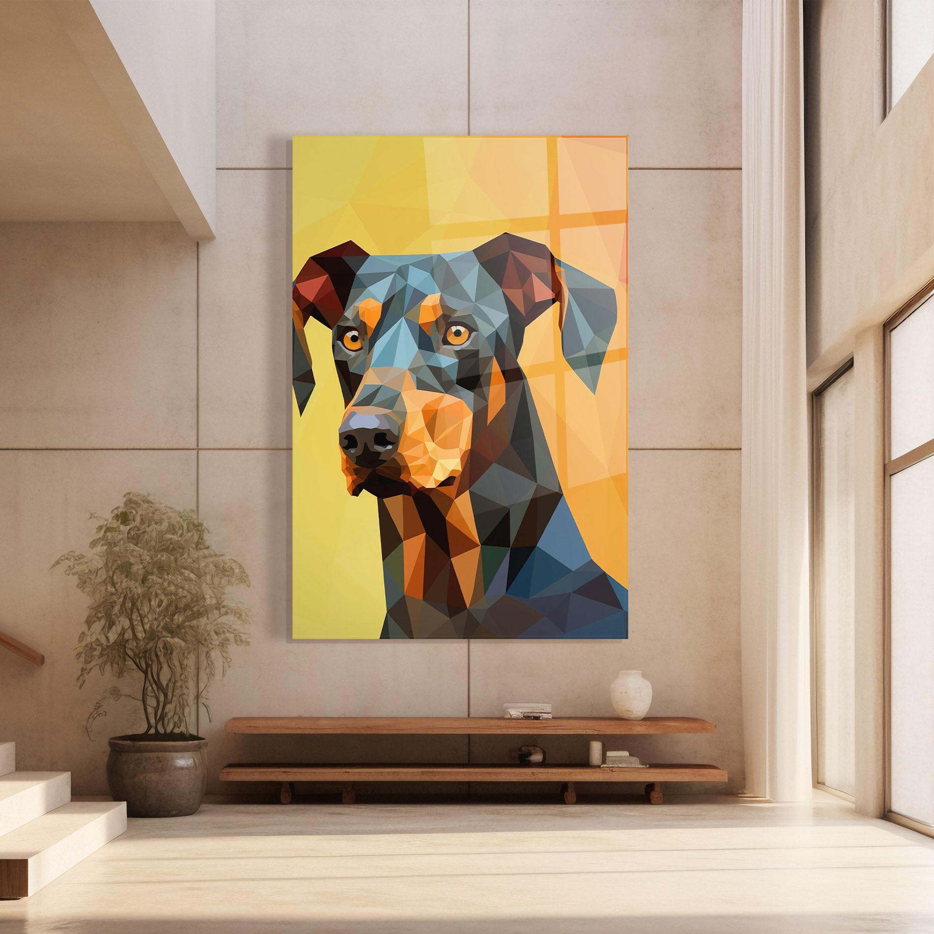 Стъклена картина Digital Art Dog mockup 8