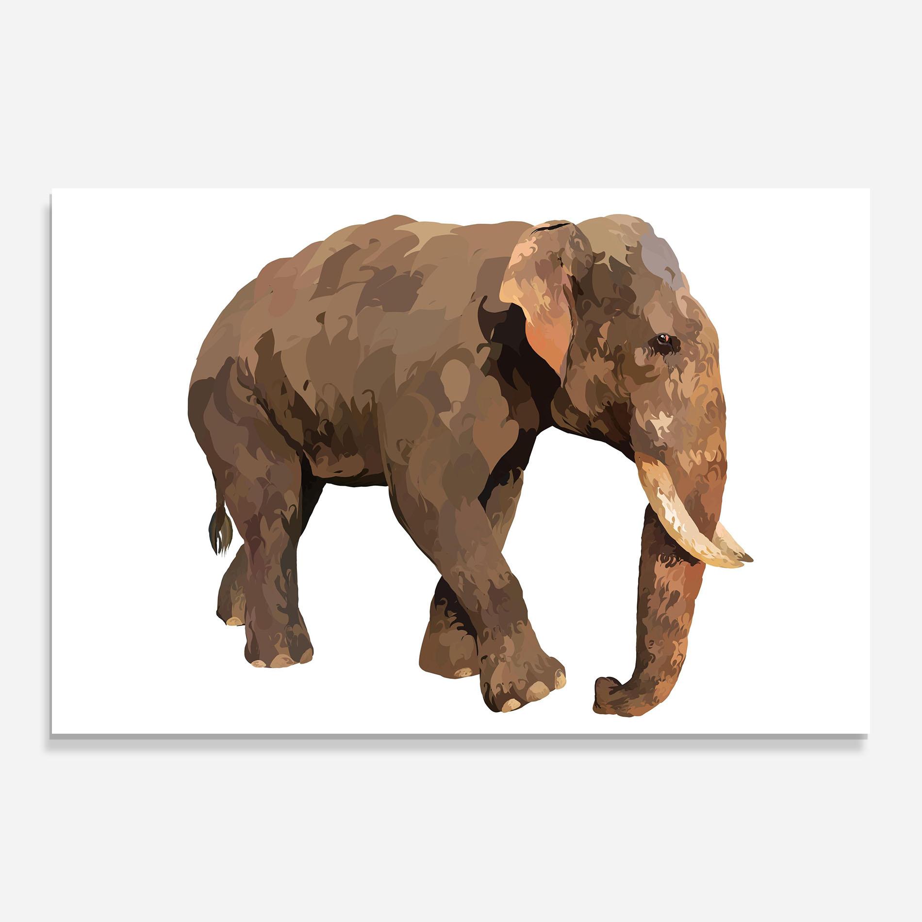Стъклена картина Brown Elephant mockup 0