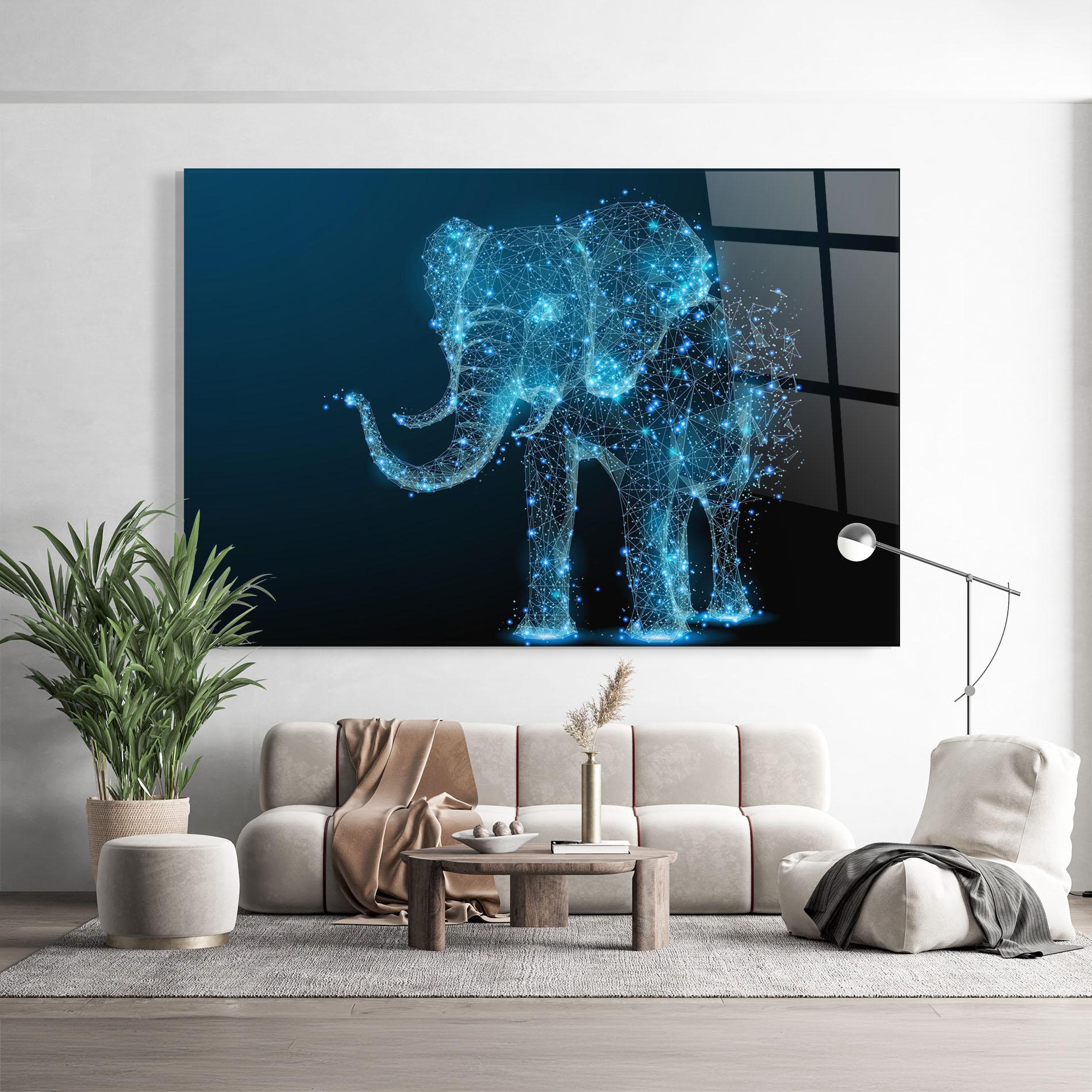 Стъклена картина Digital Elephant mockup 9