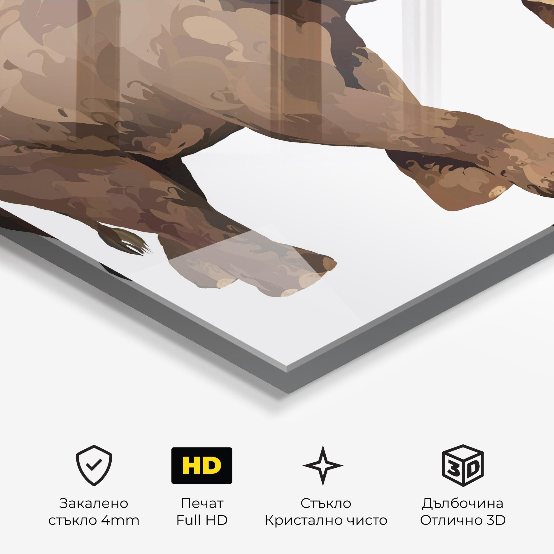 Стъклена картина Brown Elephant mockup 3