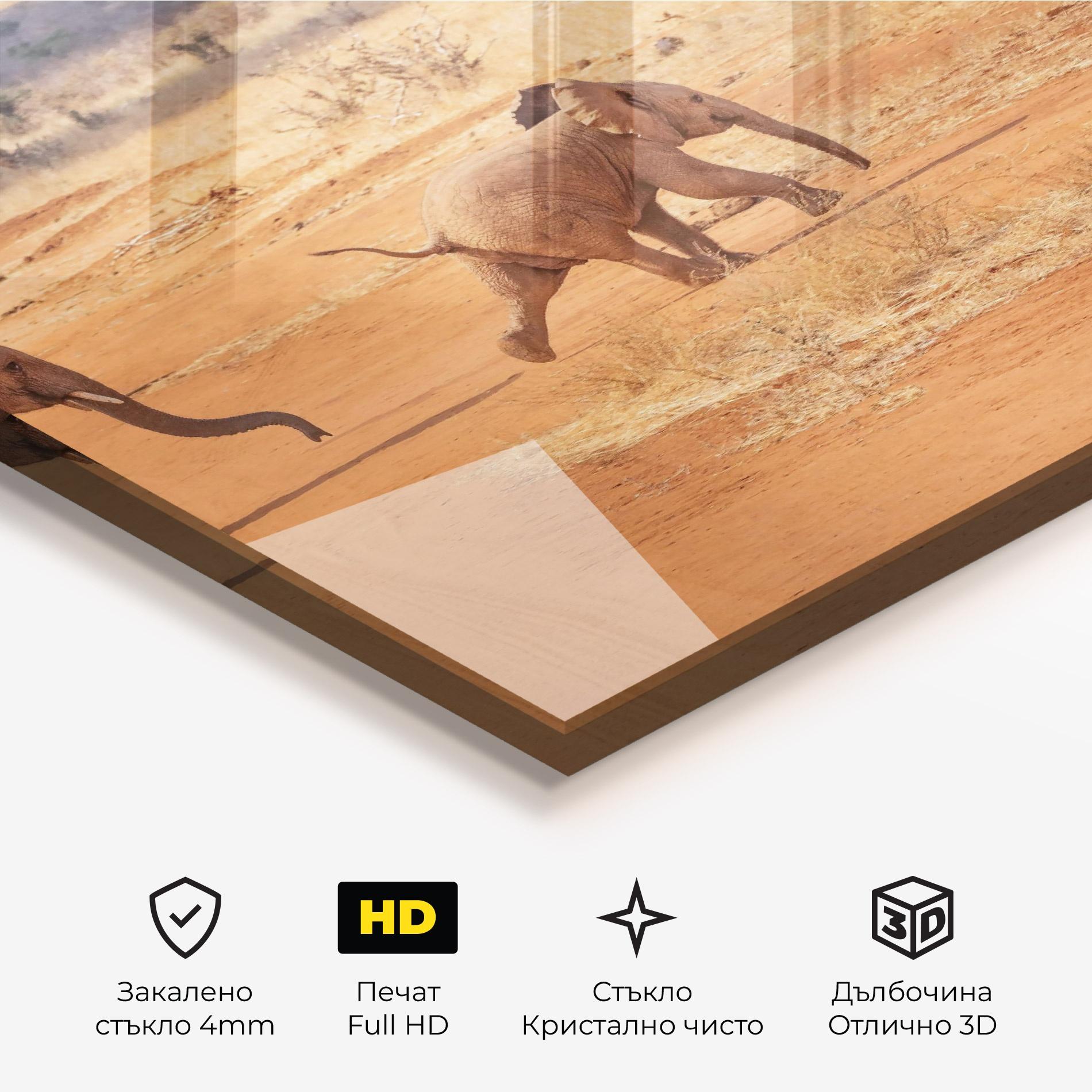 Стъклена картина Desert Safari mockup 3