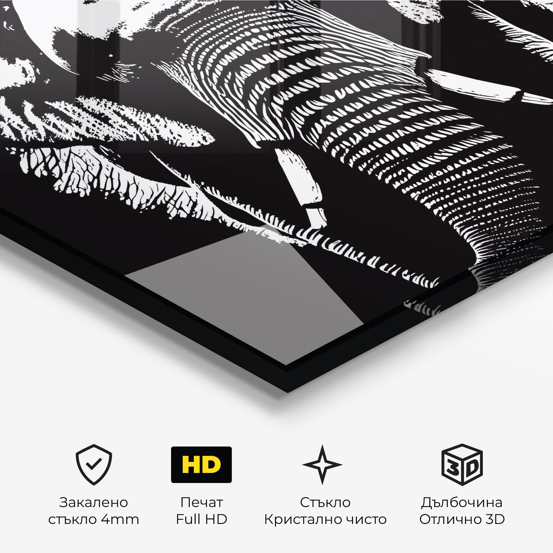 Стъклена картина Elephant Drawing mockup 3