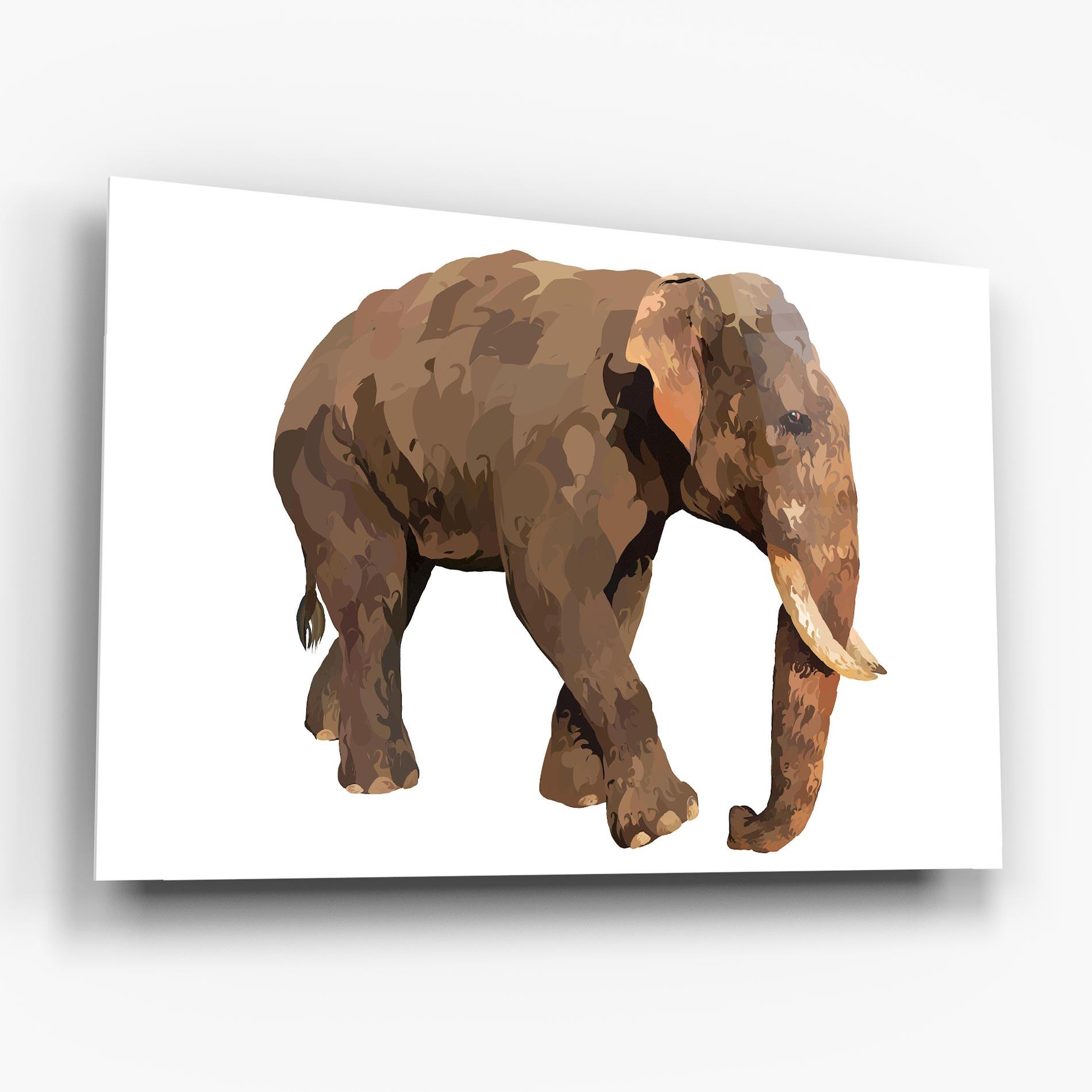 Стъклена картина Brown Elephant mockup 6