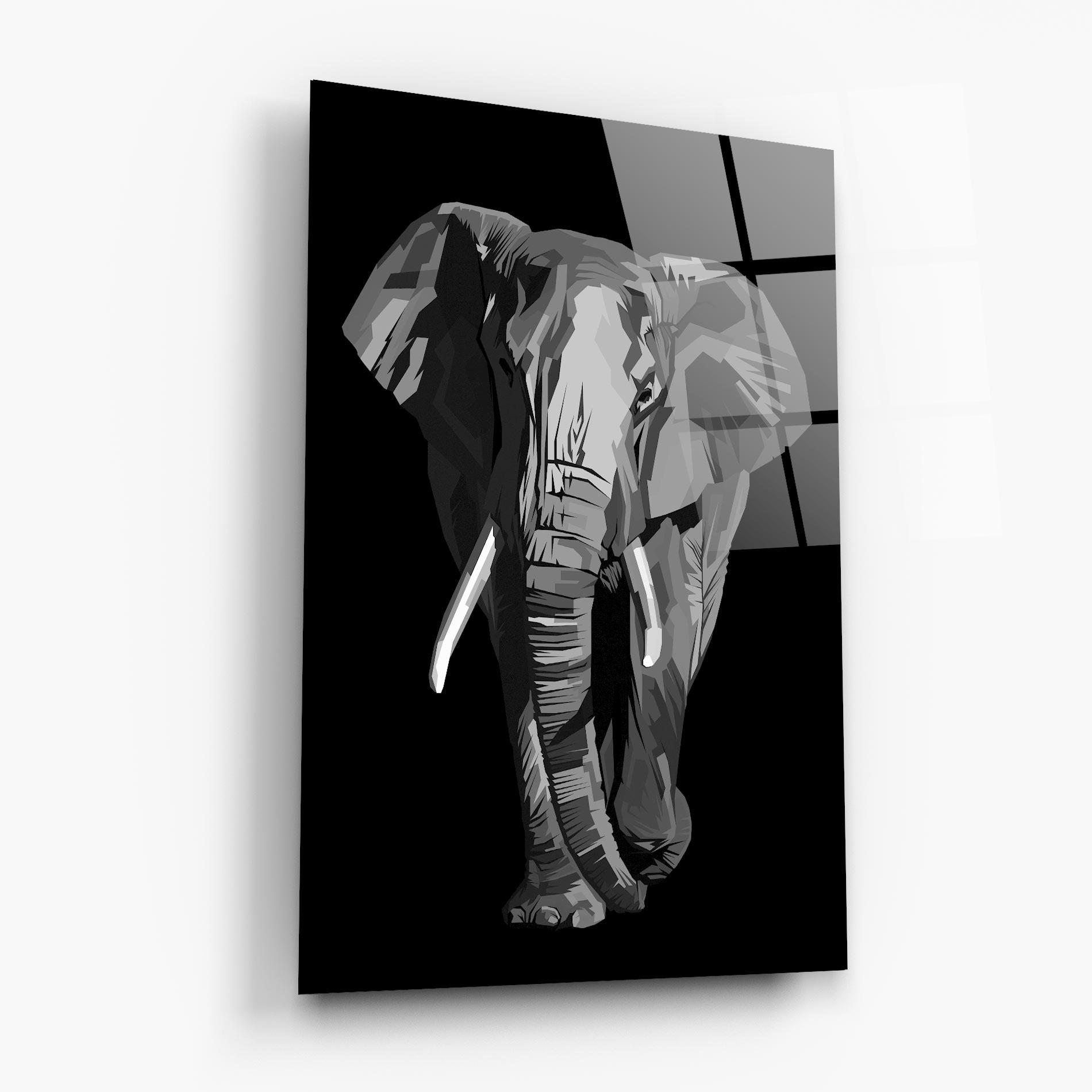 Стъклена картина Beautiful Grey Elephant mockup 6