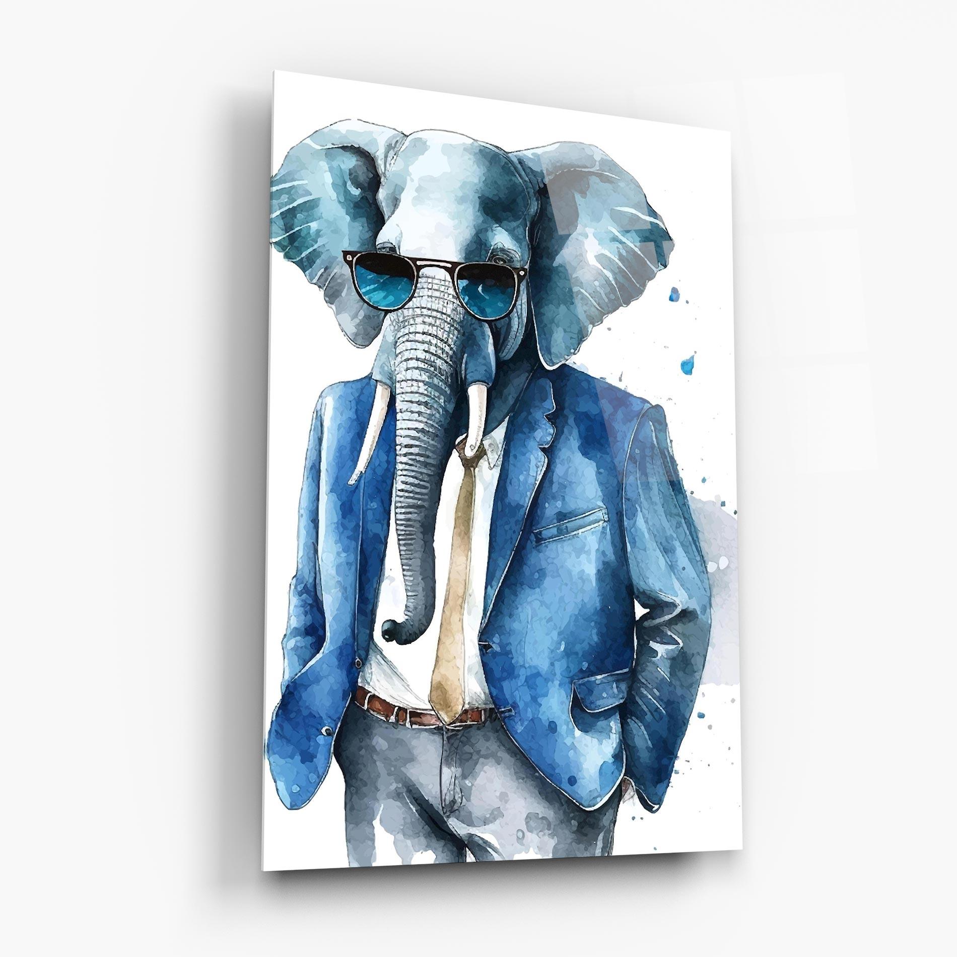 Стъклена картина Bussiness Elephant mockup 6