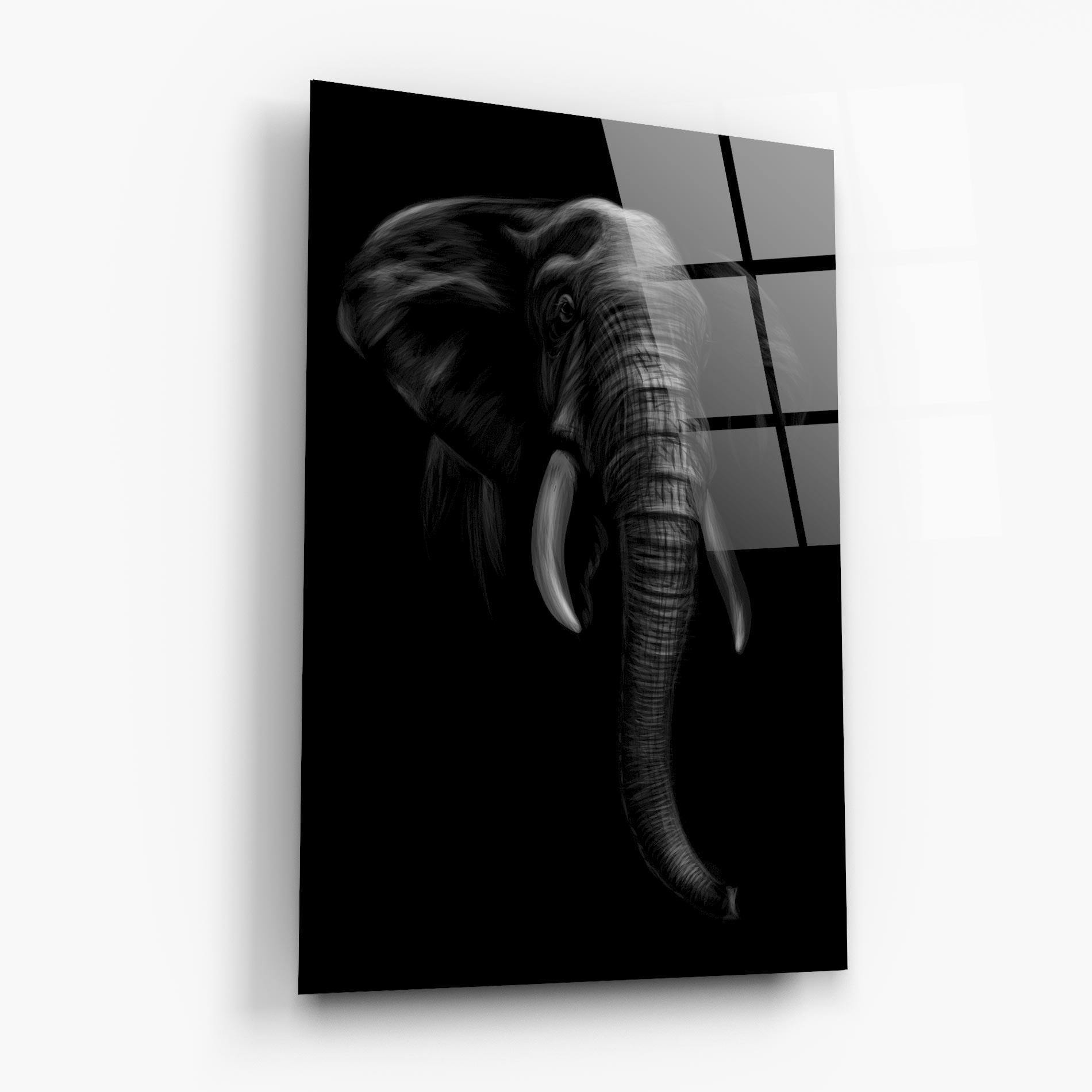 Стъклена картина Elephant Head mockup 6