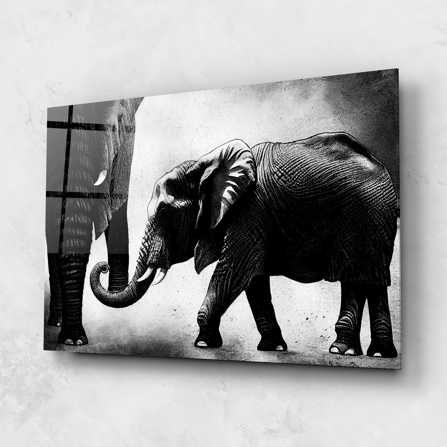 Стъклена картина Baby Elephant mockup 1