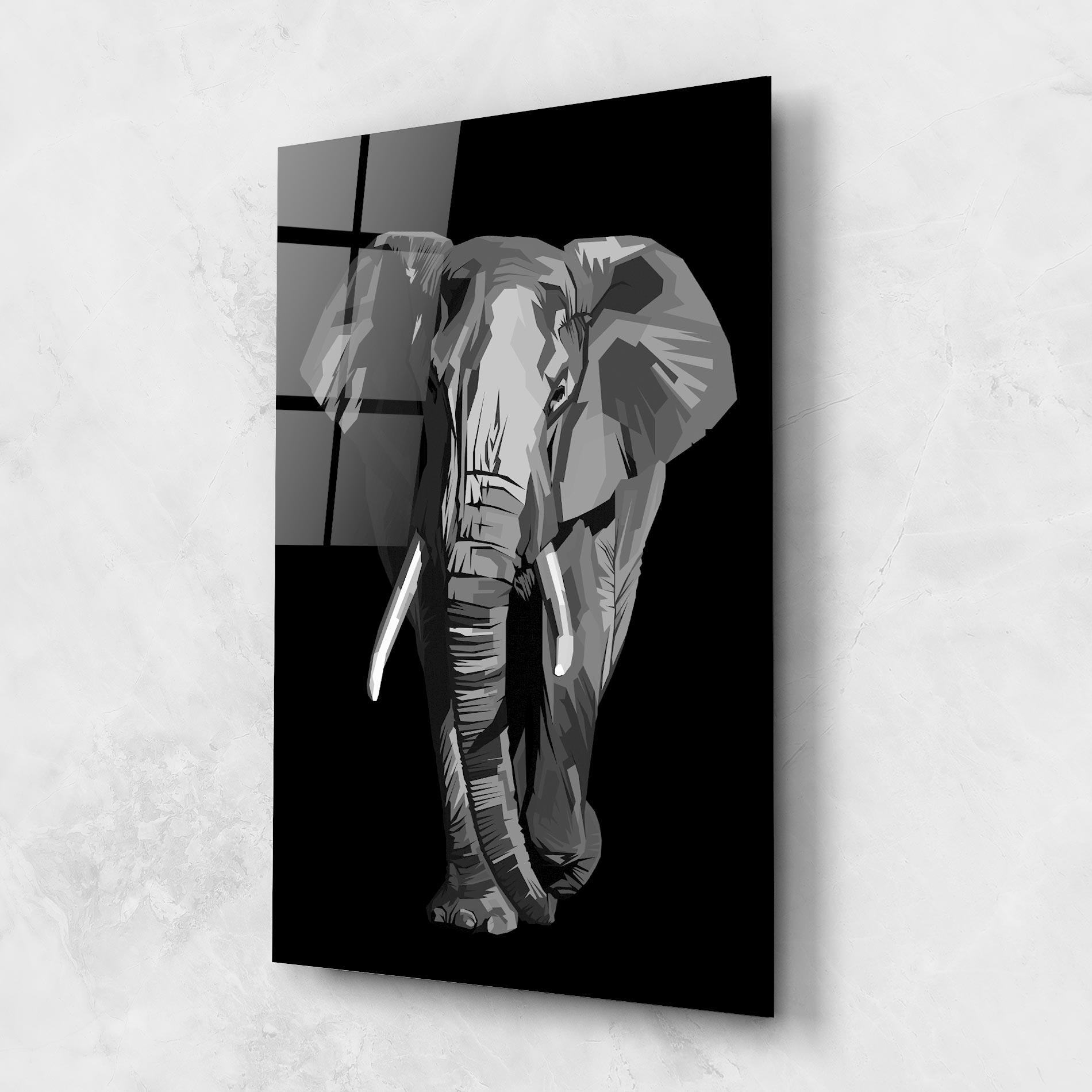 Стъклена картина Beautiful Grey Elephant mockup 1