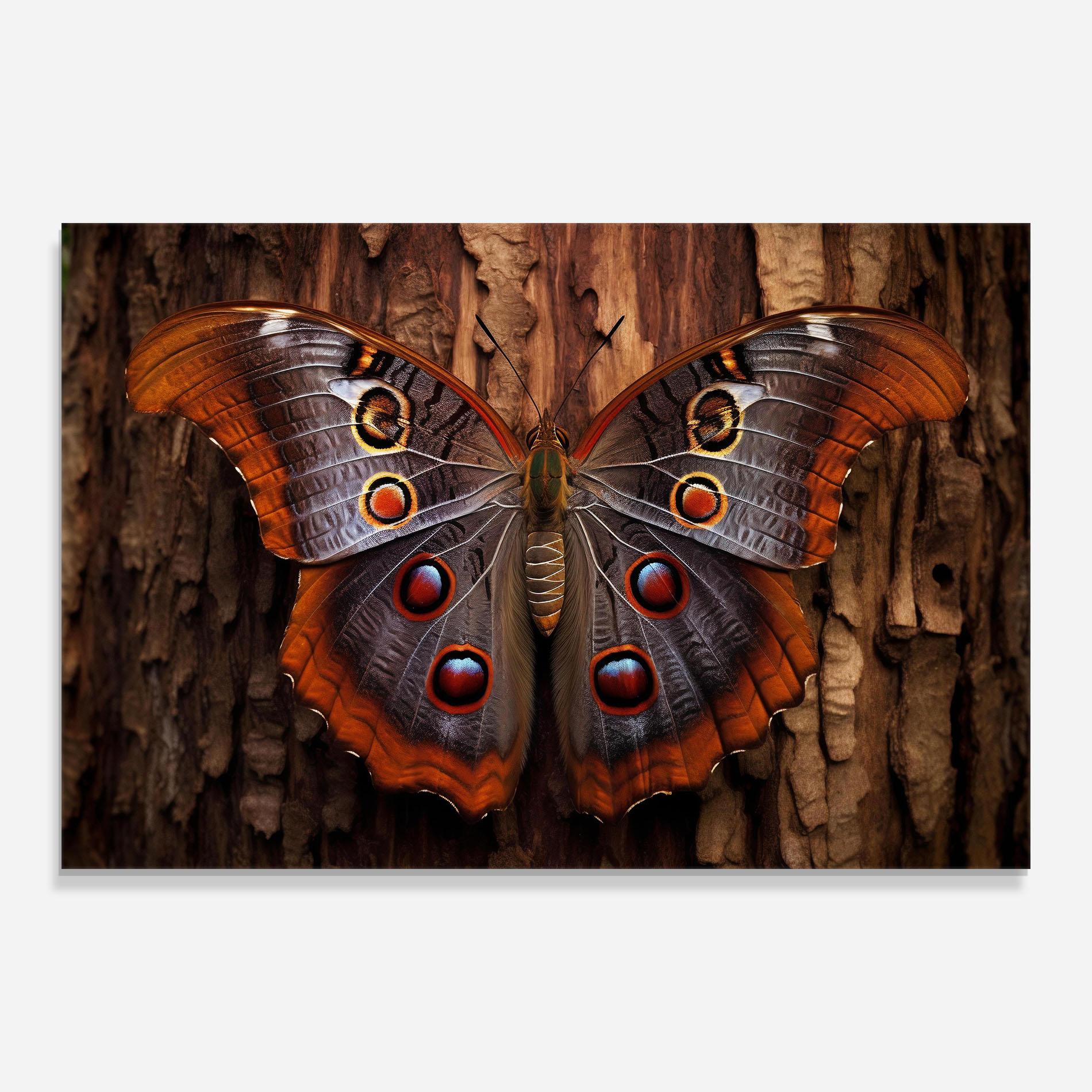 Стъклена картина Brown Eyes Butterfly mockup 0