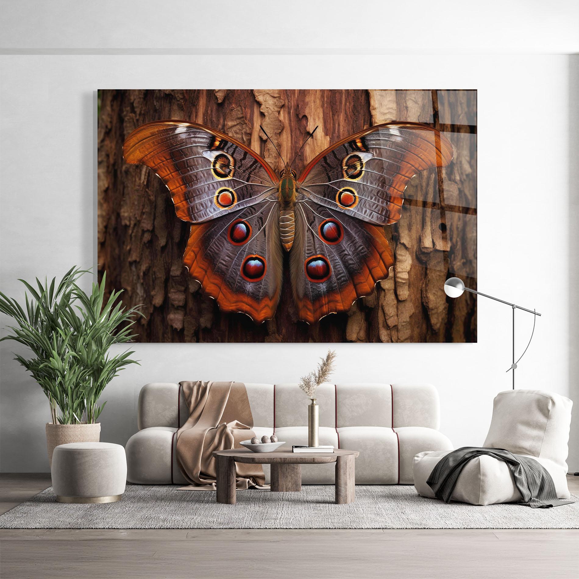 Стъклена картина Brown Eyes Butterfly mockup 9