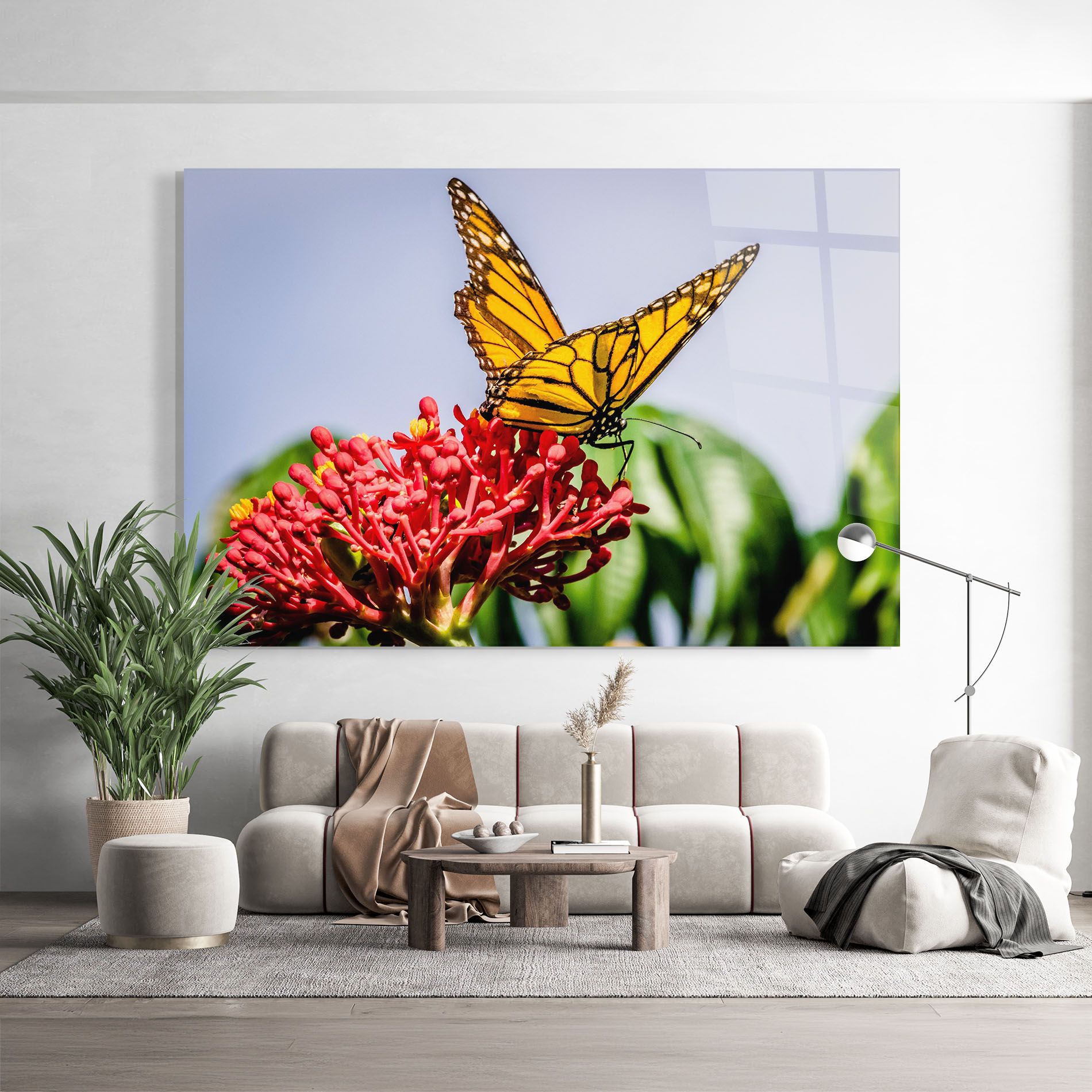Butterfly On Red Flower mockup 9