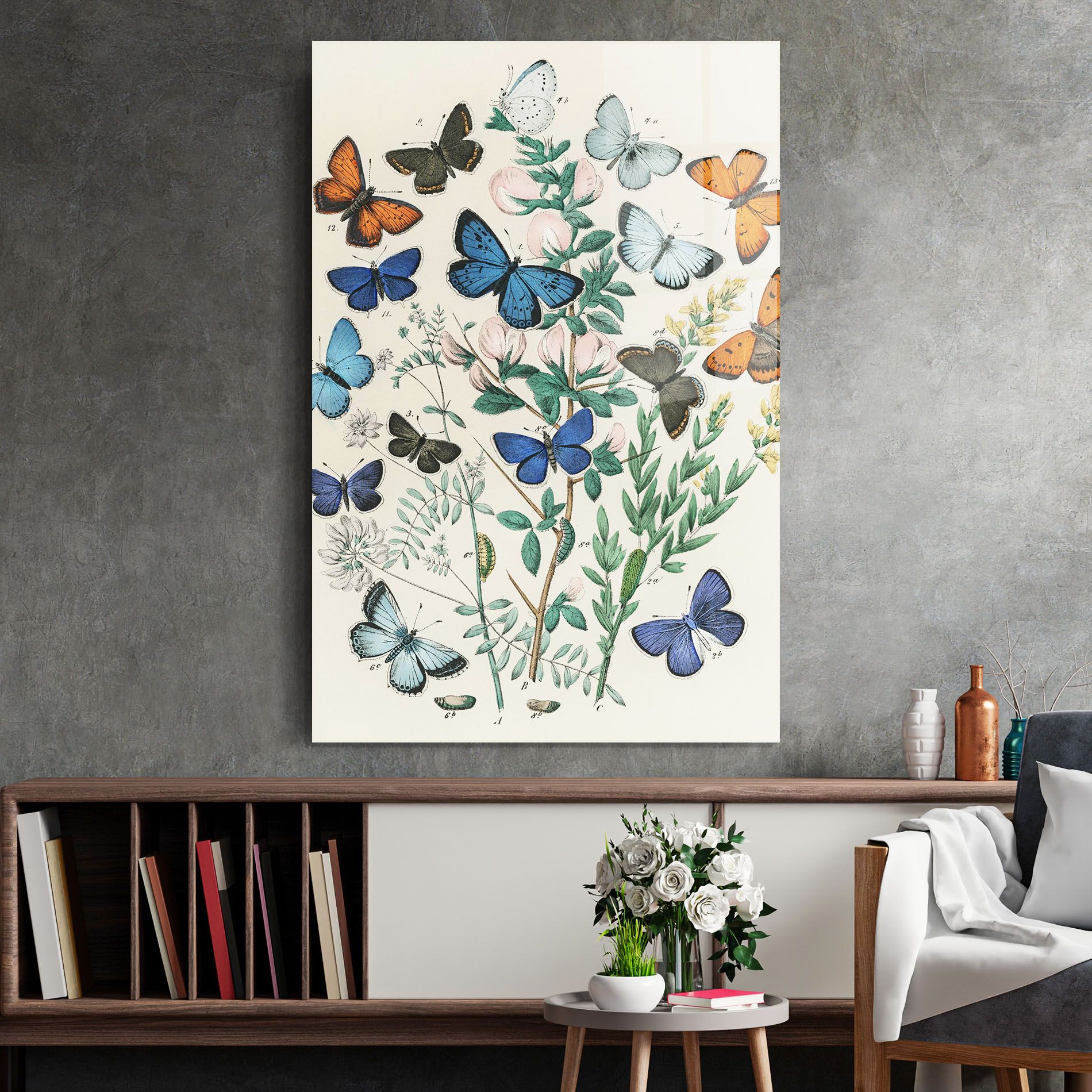 Blue Orange Butterflies mockup 2